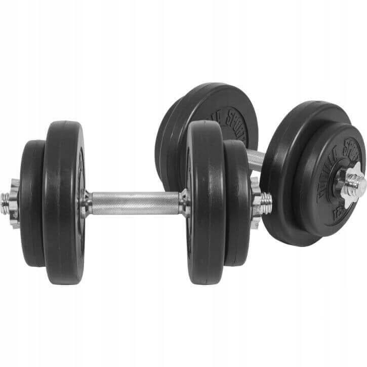 Zestaw hantli 2x10kg bitumiczne regulowane 20 kg 31 mm