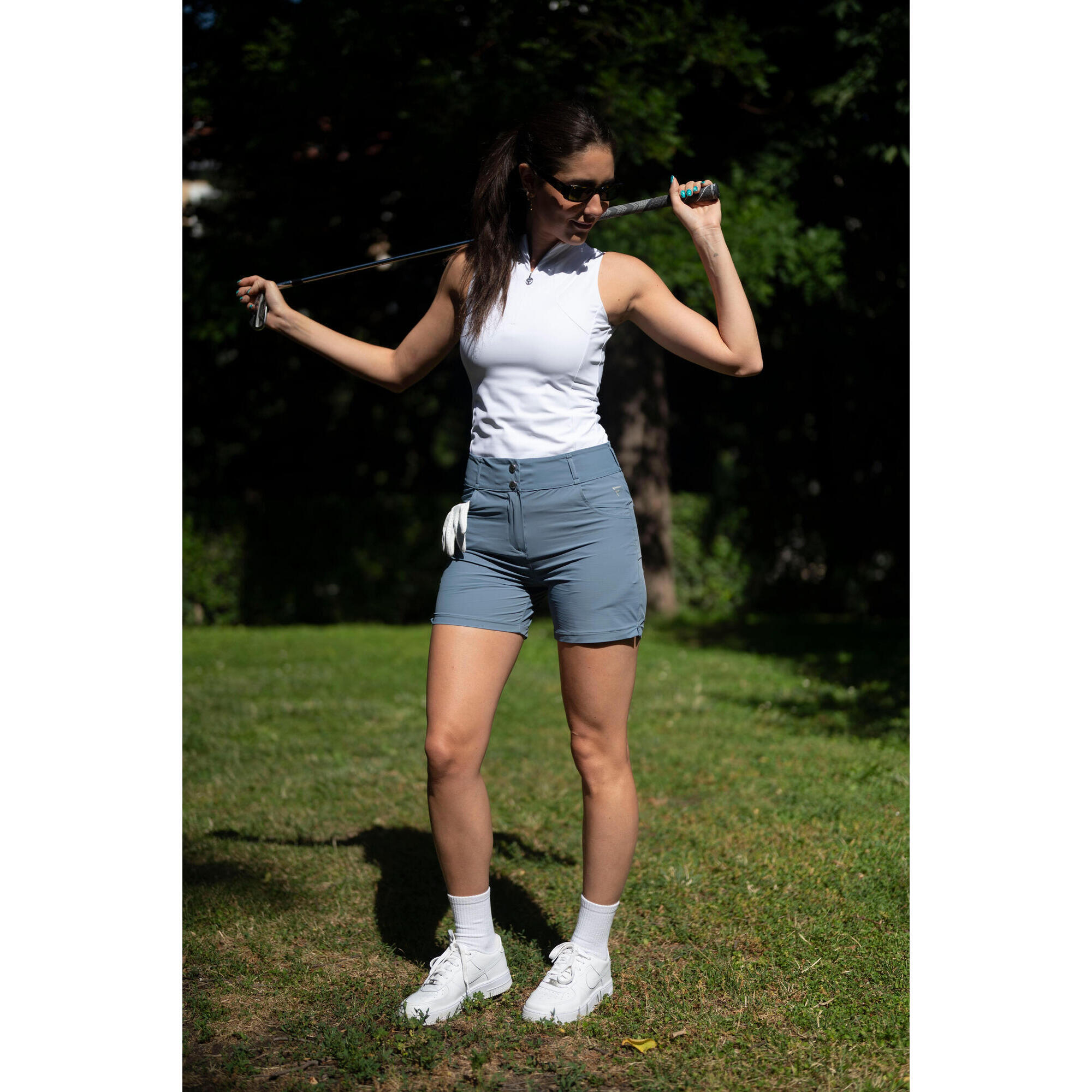 Damskie szorty golfowe Cabot – Wysoki stan  oddychające  ultralekkie