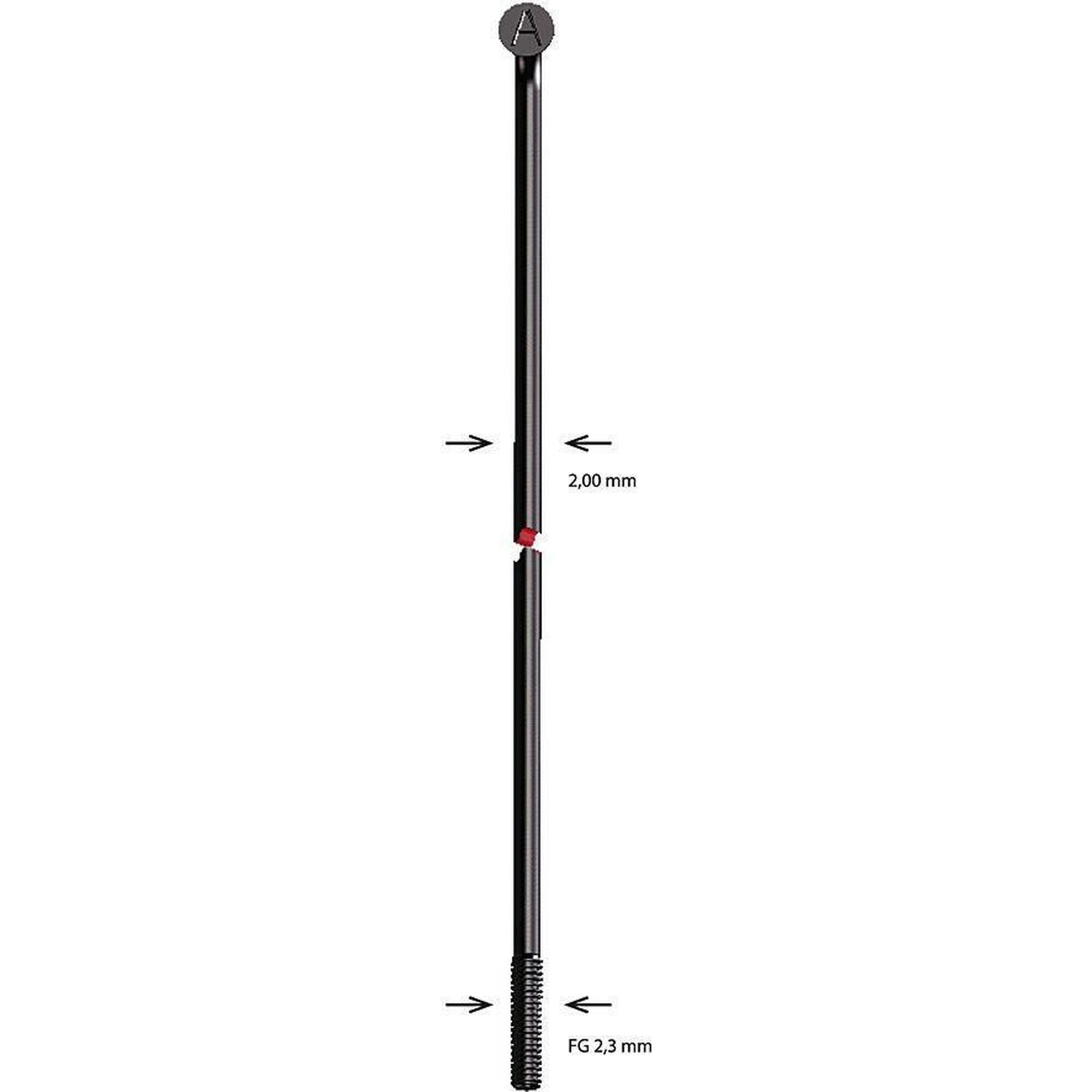 Alpina szprychy 2 0 mm x 284 mm stal nierdzewna czarne (100 szt.)
