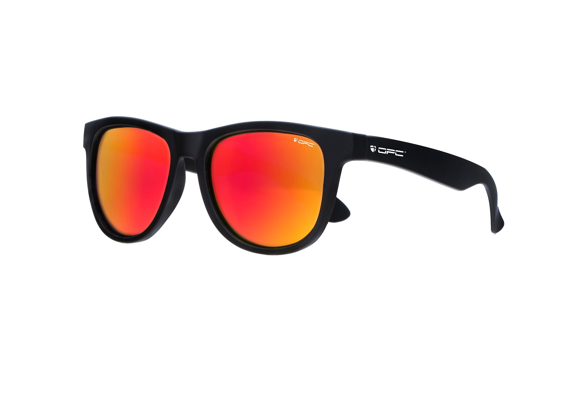 Okulary przeciwsłoneczne unisex OPC LIFESTYLE IBIZA Matt Black Red Revo + etui