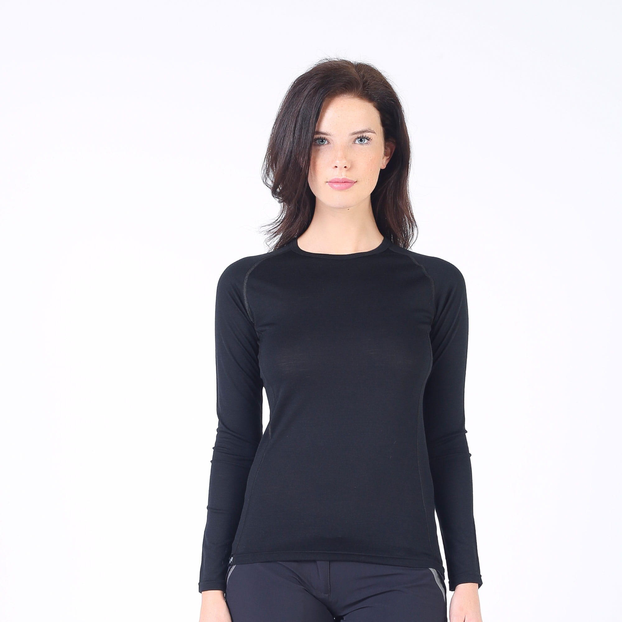 Kona - Cienka Koszula z Długim Rękawem (100% Wełny Merino)