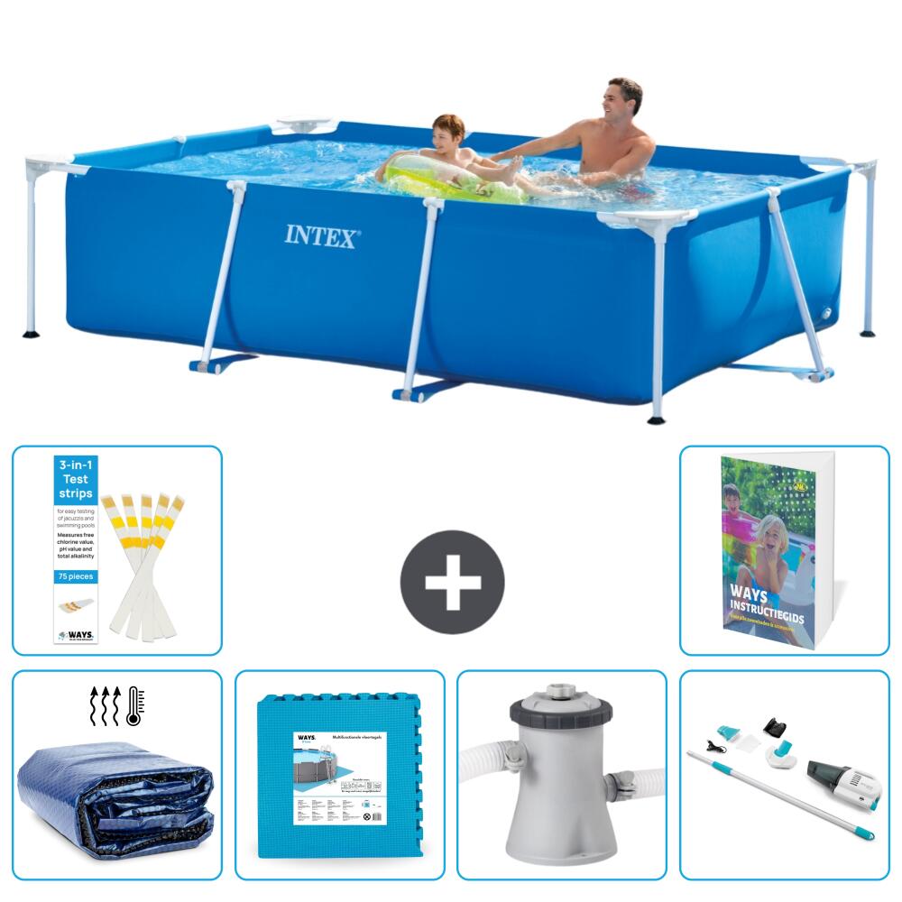 INTEX Basen ze stelażem Prostokątny - 260x160x65 cm - 7-częściowy S145