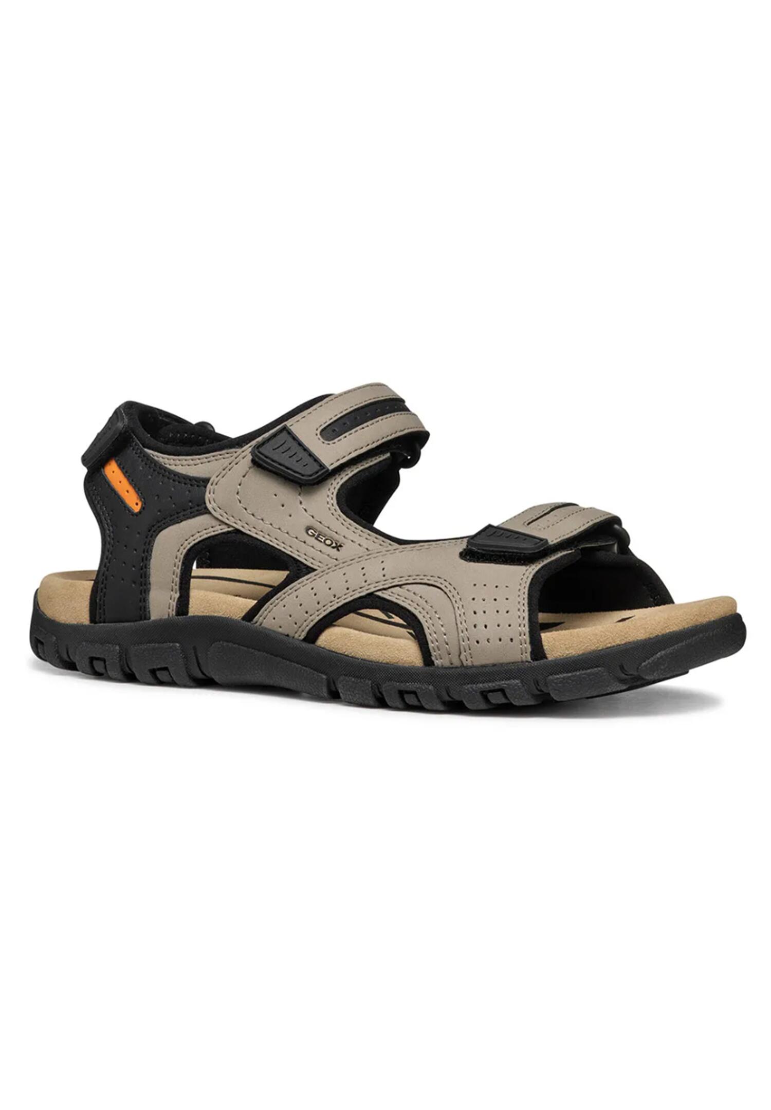 Sandały GEOX UOMO SANDAL STRADA Brązowy