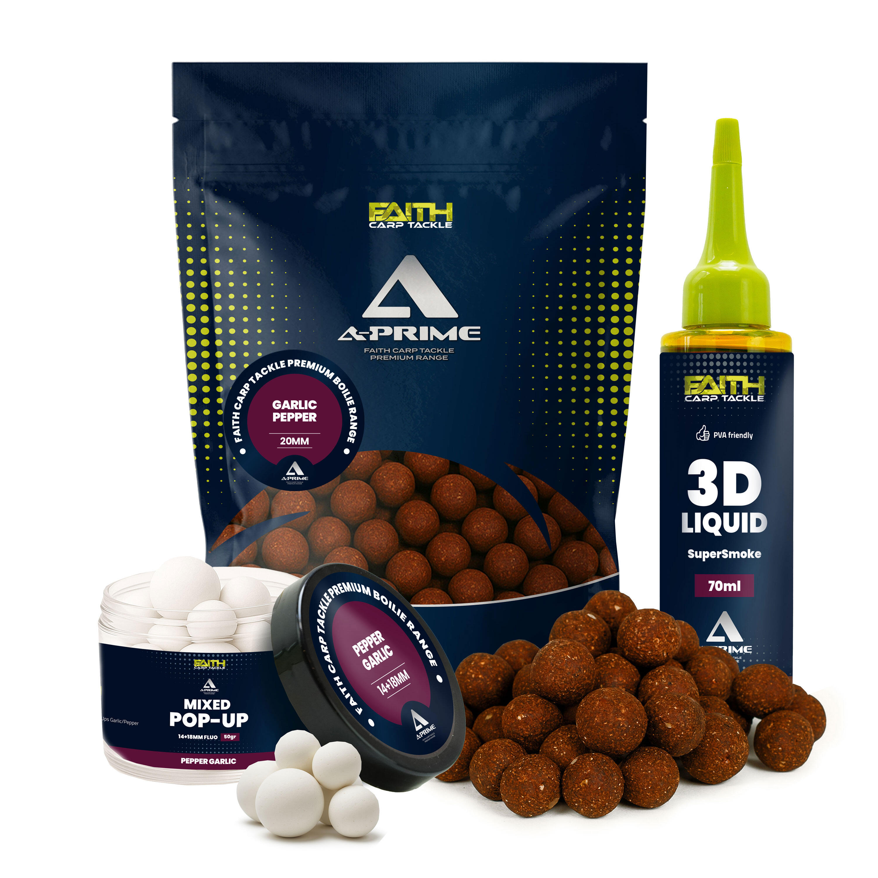 A-Prime Boilie combi - Garlic Pepper - kulki karpiowe