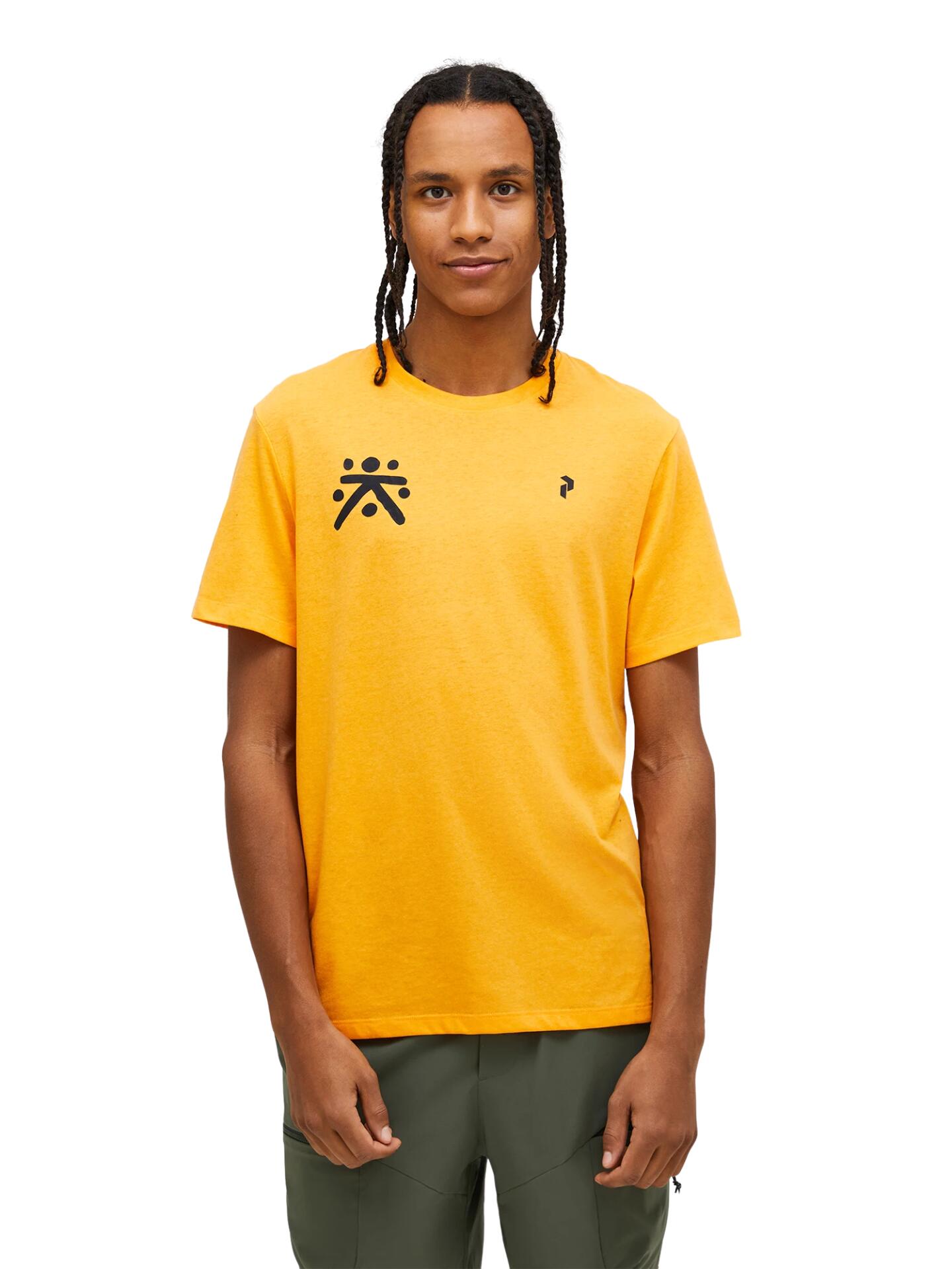 Koszulka Peak Performance męska Explore Graphic Tee pomarańczowa - L