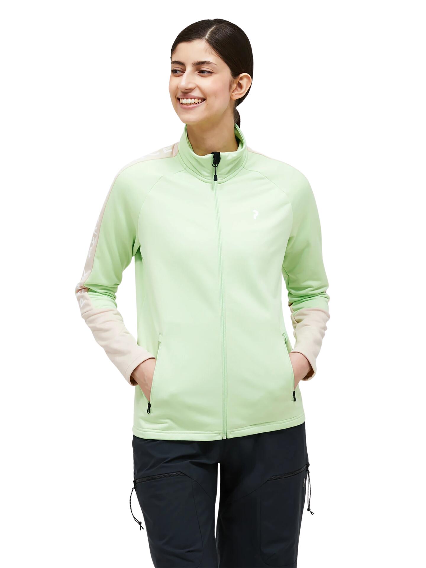 Bluza Peak Performance damska Rider Zip Jacket zielona - L