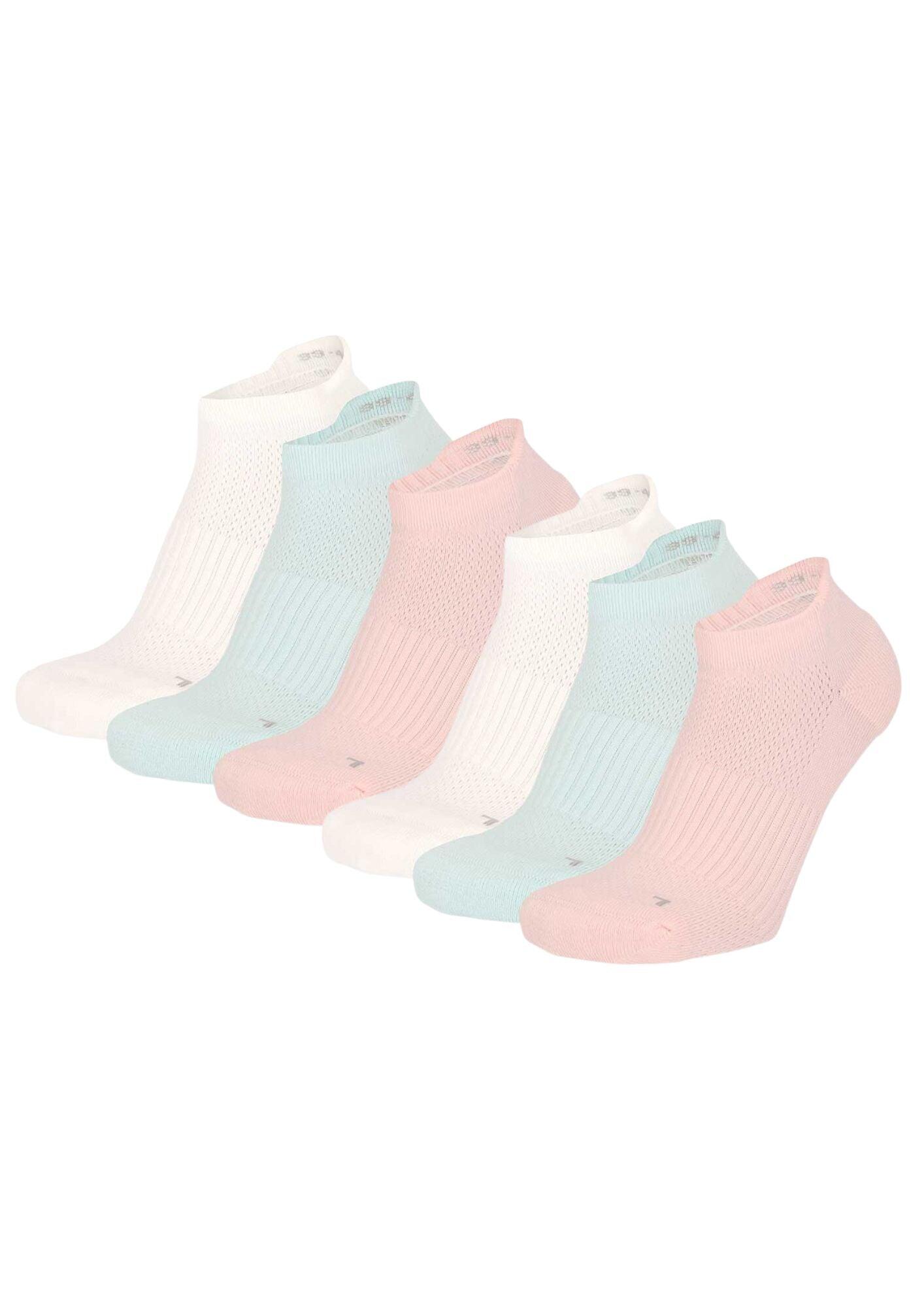 Skarpety Fitness unisex Sneaker – 6 szt. – Multi Pastelowe