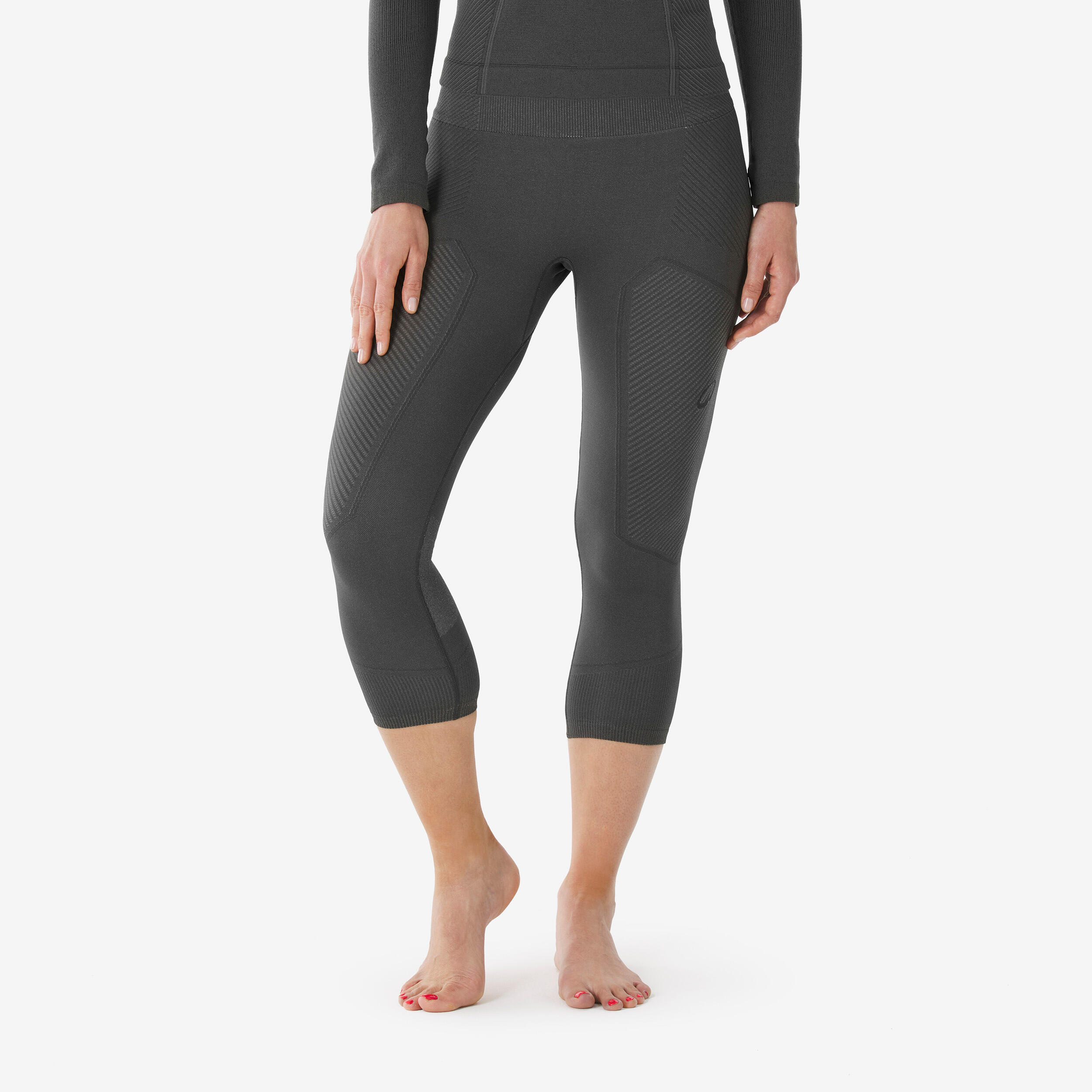 Legginsy termoaktywne narciarskie damskie Quechua BL 900 tech 3/4