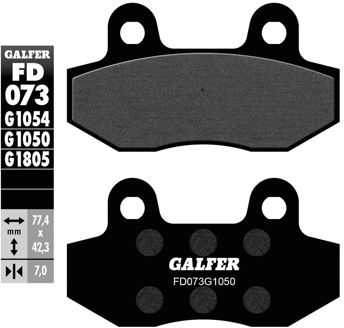Klocki hamulcowe GALFER FD073 organiczne