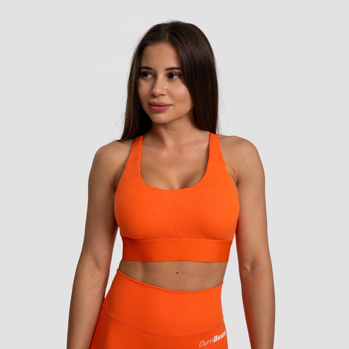 Biustonosz sportowy damski fitness regulowany pomarańczowy Limitless