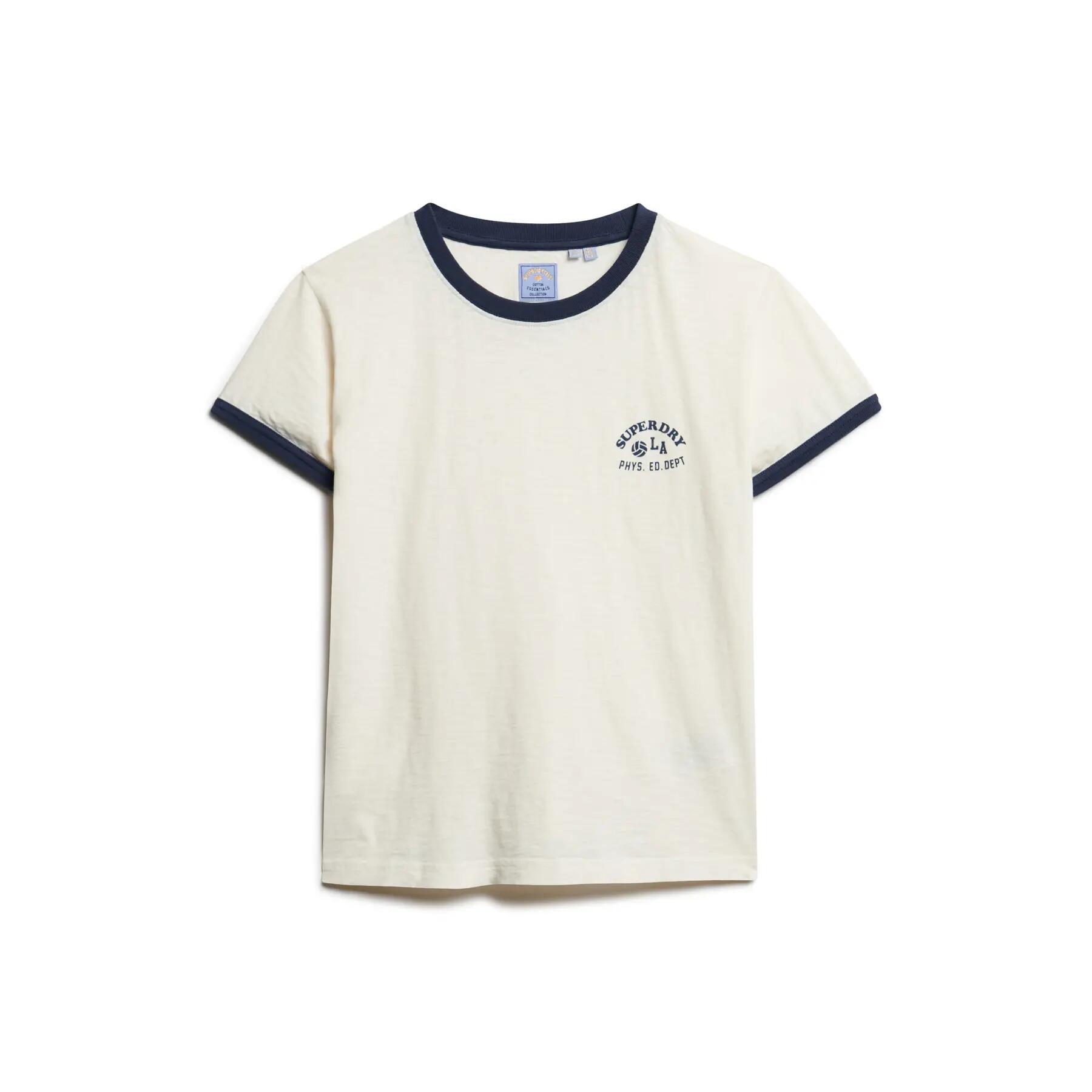Damska koszulka w kontrastowym kolorze Superdry Athletic Essentials Beach
