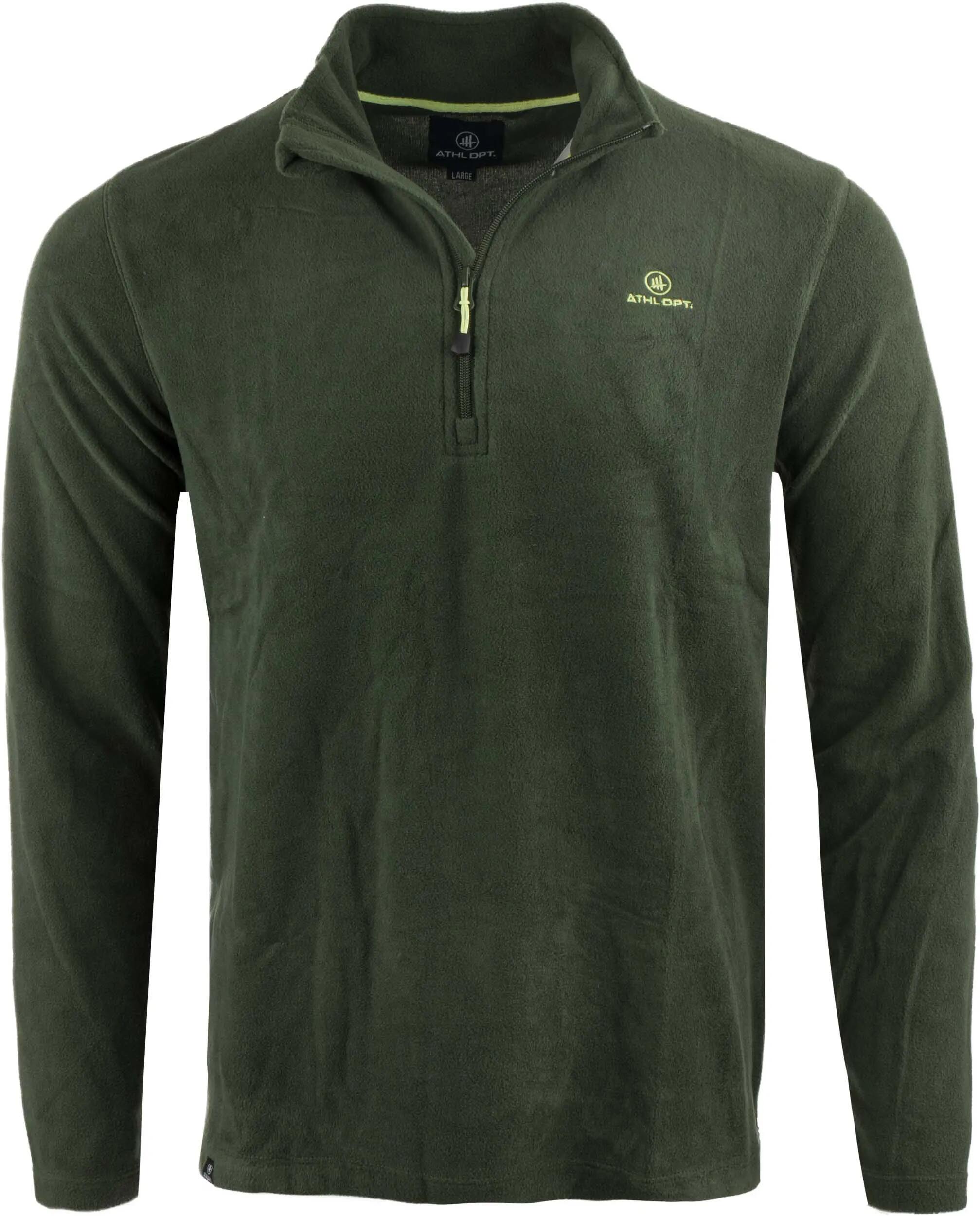 Bluza męska Athl. Dpt Jupiter zielona - polar, półgolf, klasyczny krój