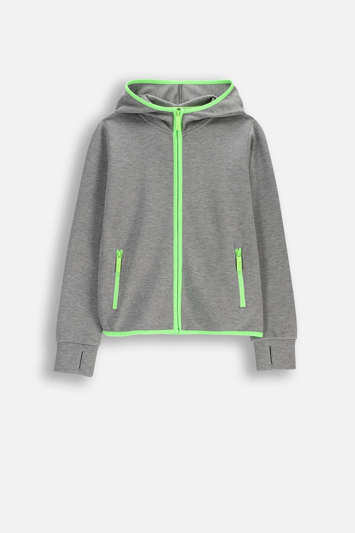 Bluza sportowa dla dzieci Lemon Exlopre WL6 rozpinana szara