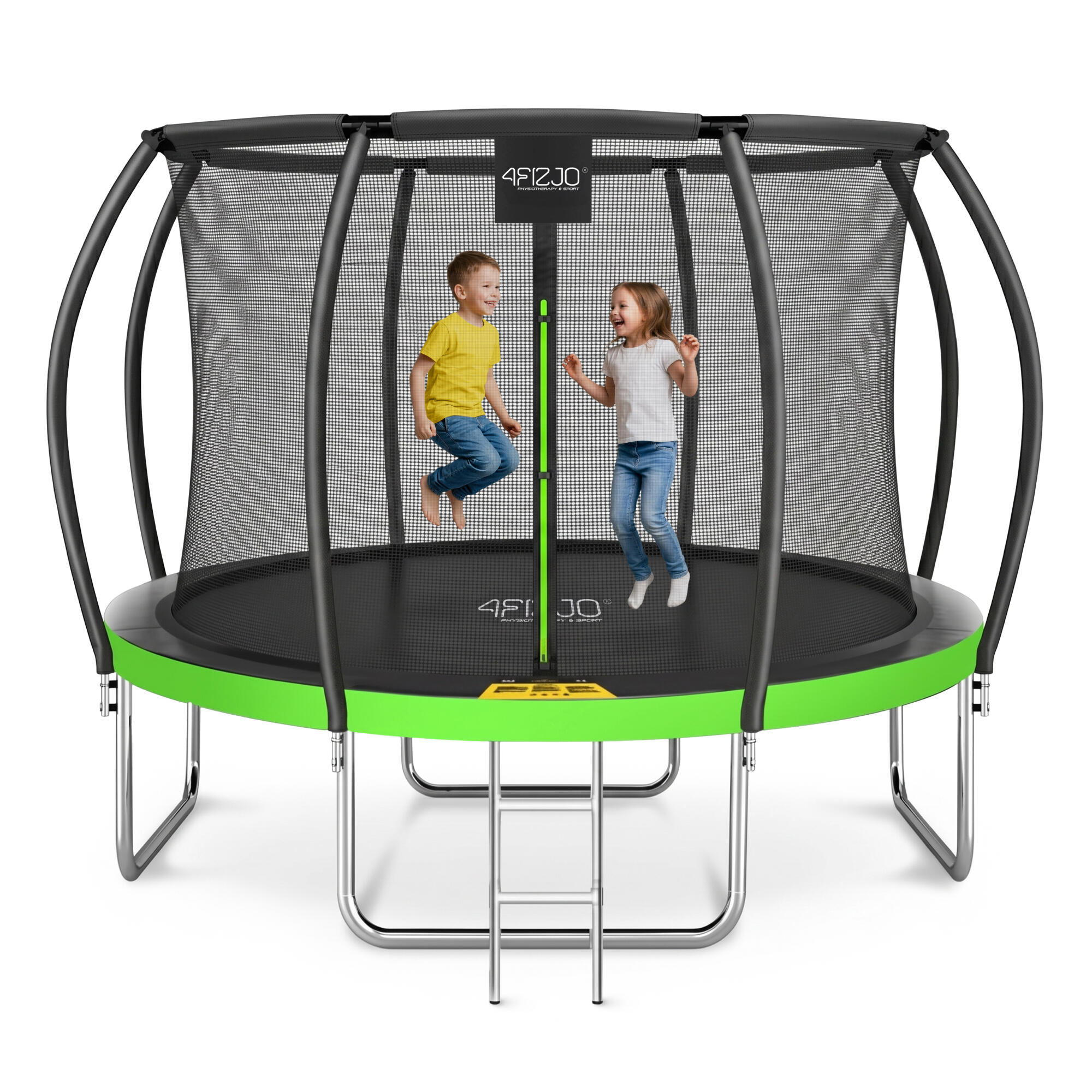Trampolina ogrodowa dla dzieci 4FIZJO PRO z siatką ochronną 374cm 12FT