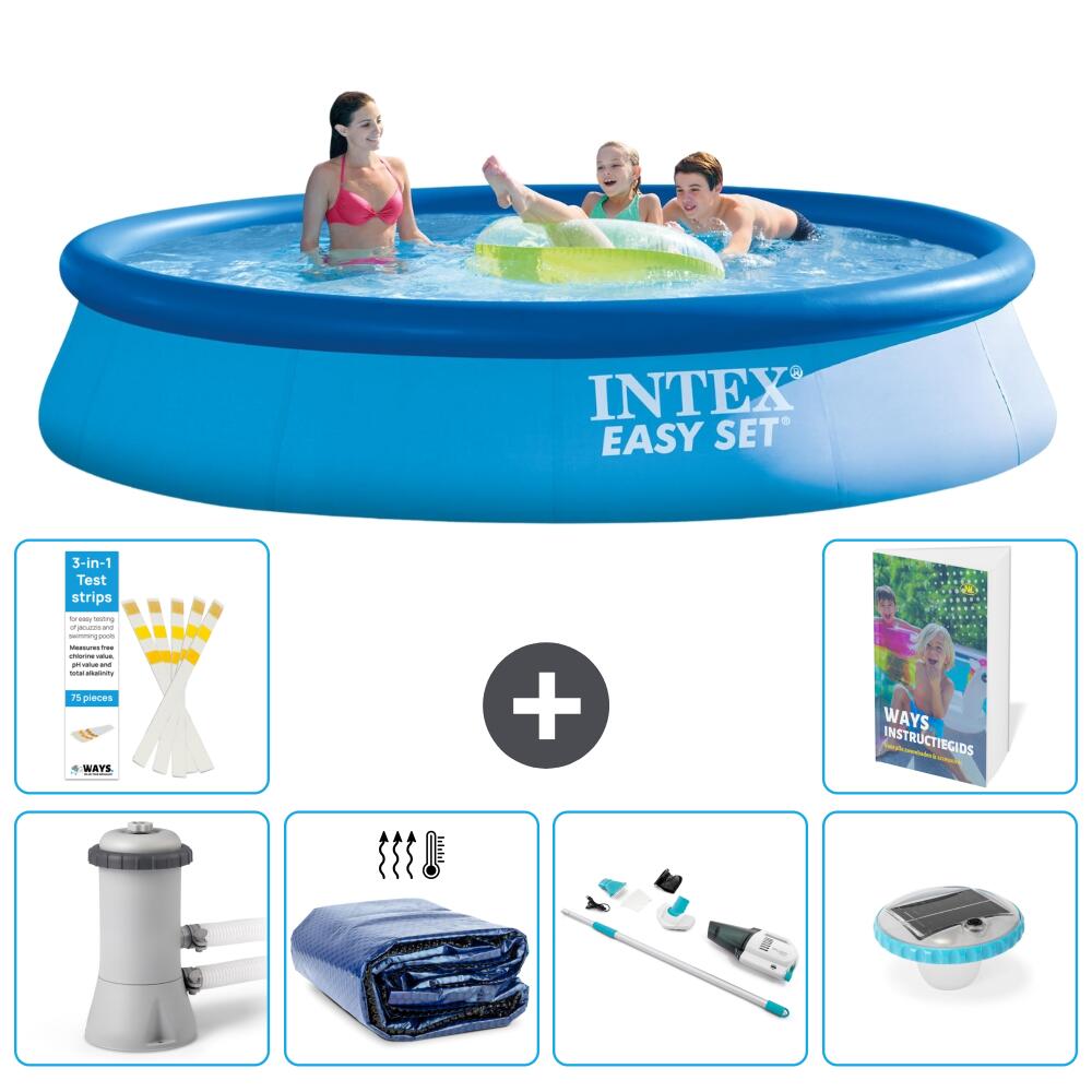 INTEX Basen Easy Set Okrągły - 396x84 cm - 7-częściowy S204