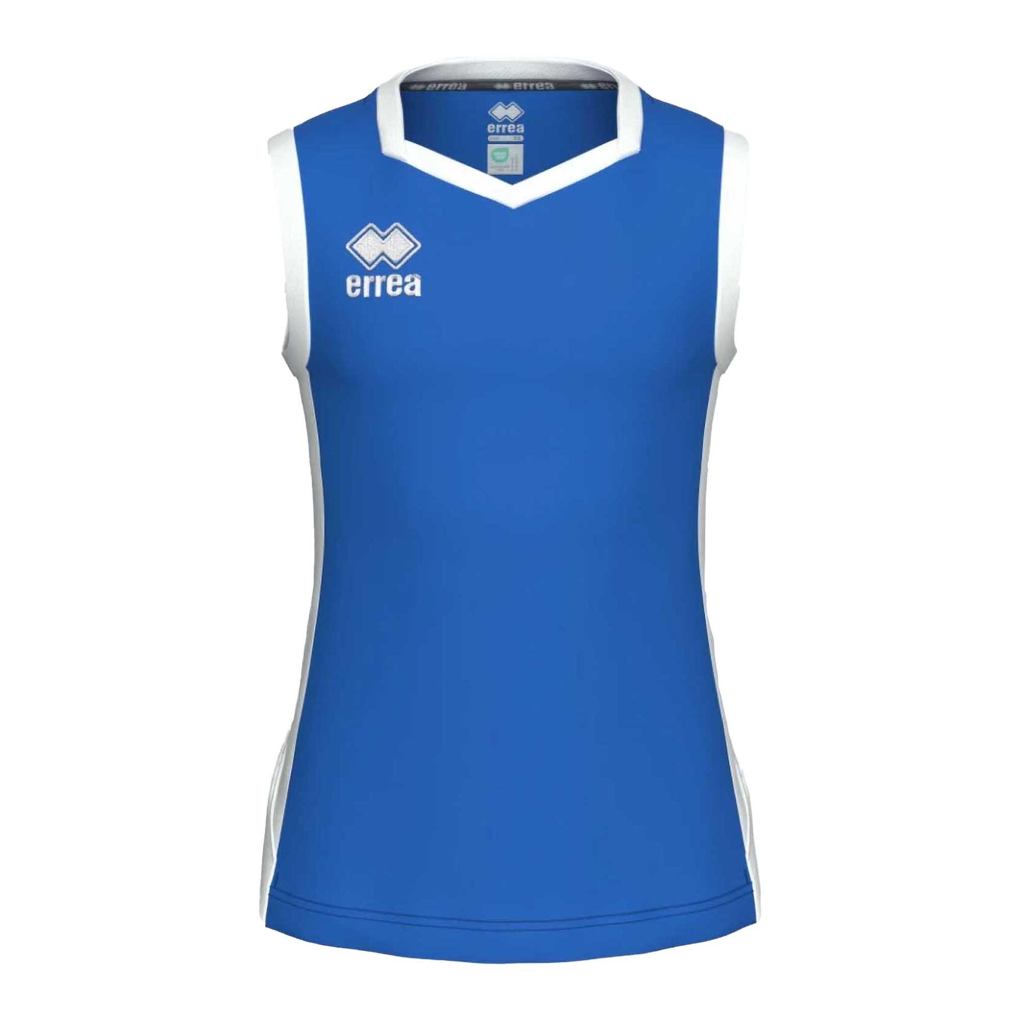Errea Koszulka Bez Rękawów Becky Jr Azzurro Bianco Dzieci