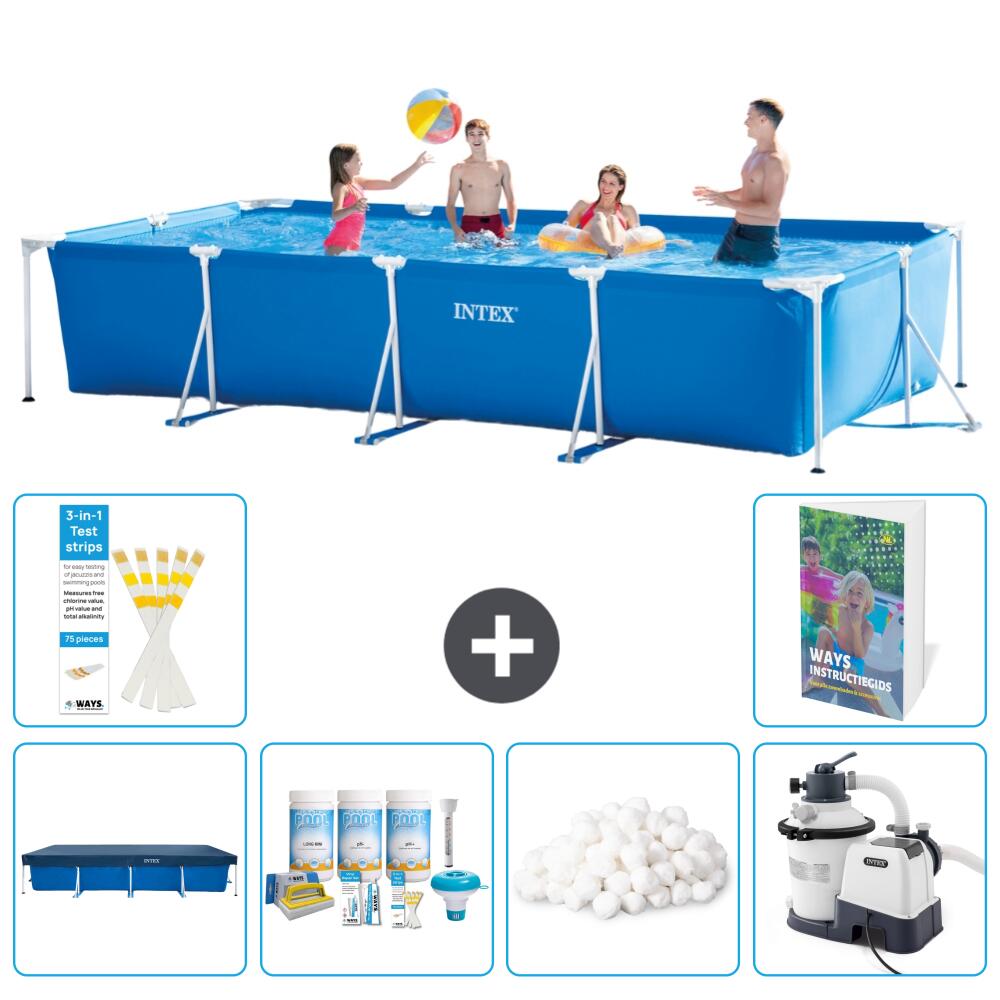 INTEX Basen ze stelażem Prostokątny - 450x220x84 cm - 7-częściowy S15