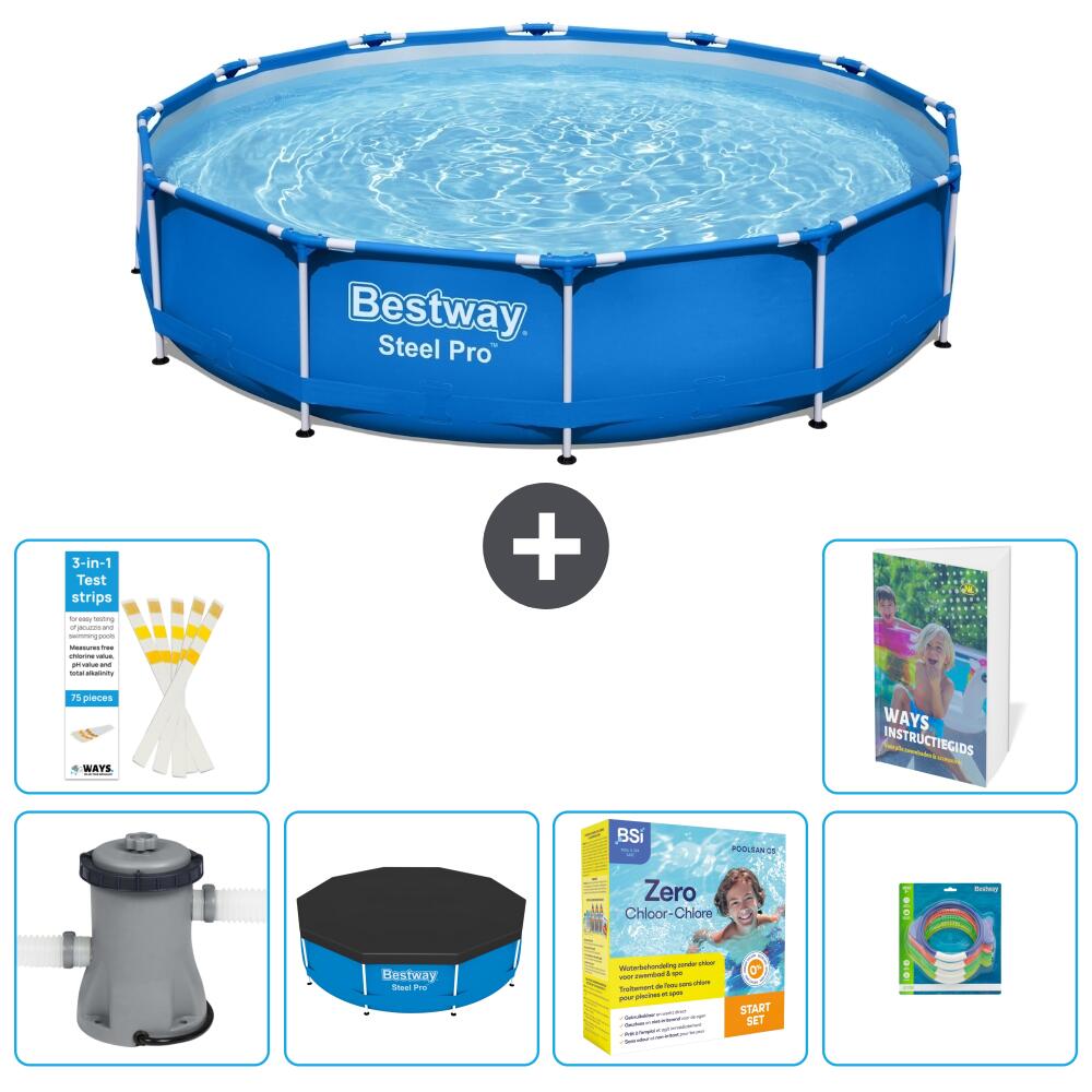 BESTWAY Basen Steel Pro Okrągły - 305x76 cm - 7-częściowy S231