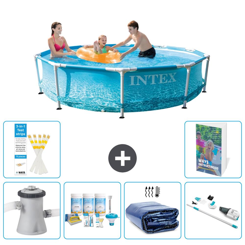 INTEX Basen ze stelażem Okrągły - 305x76 cm - 7-częściowy S310
