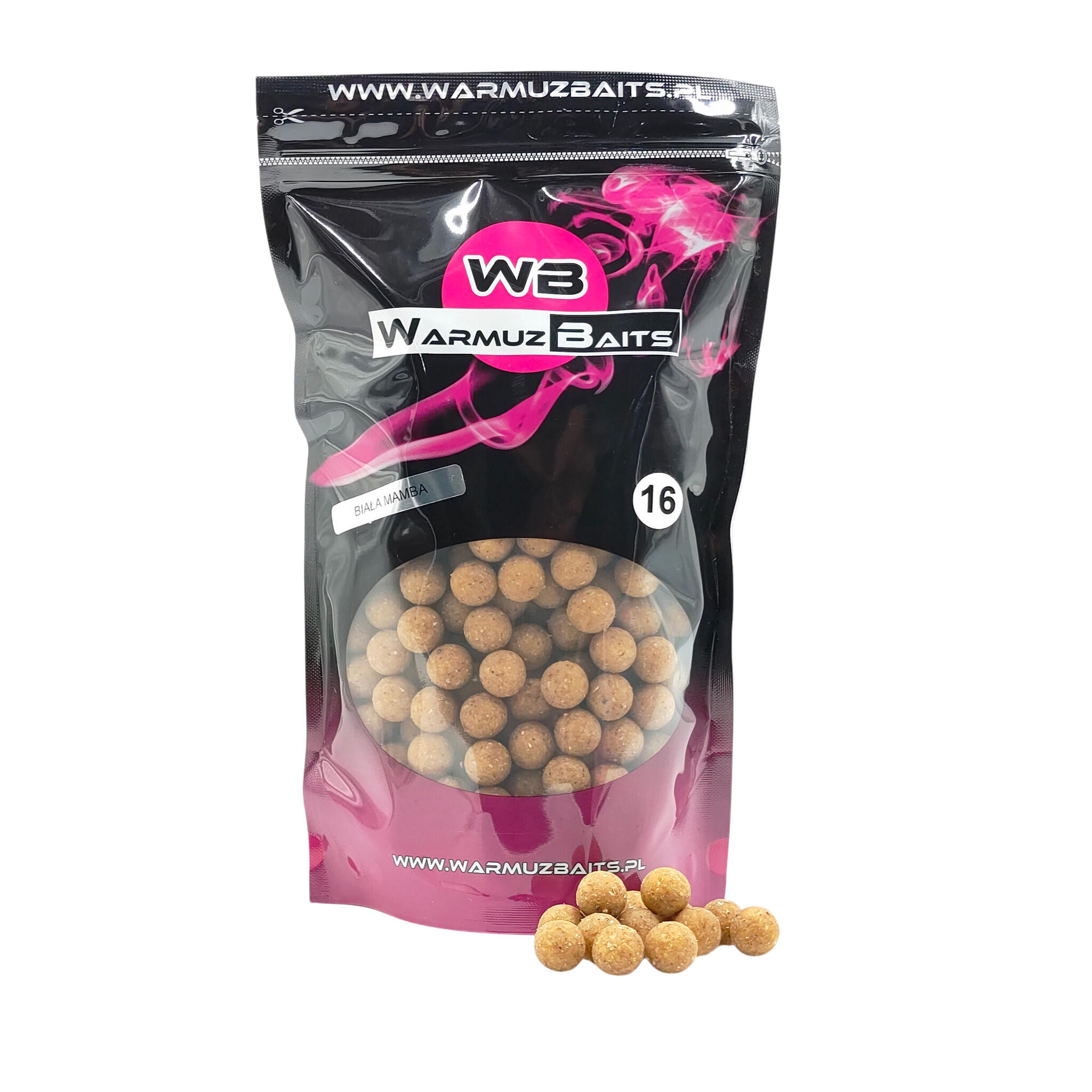Kulki zanętowe 16mm Warmuz Baits Worek 900g BIAŁA MAMBA