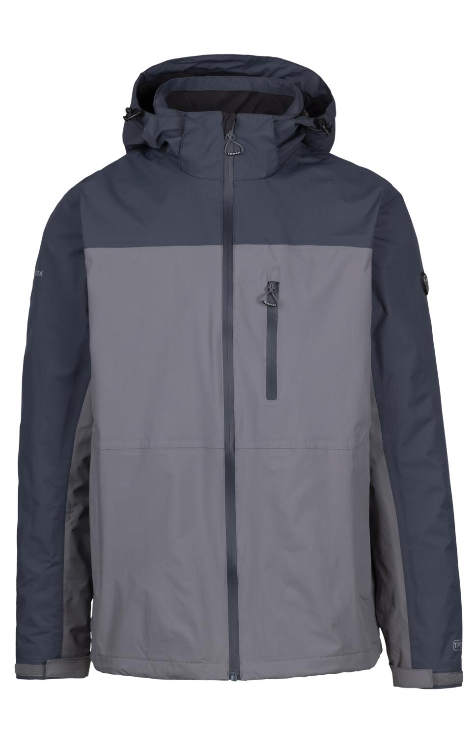 Trespass Curbridge - Męska kurtka przeciwdeszczowa Storm Grey