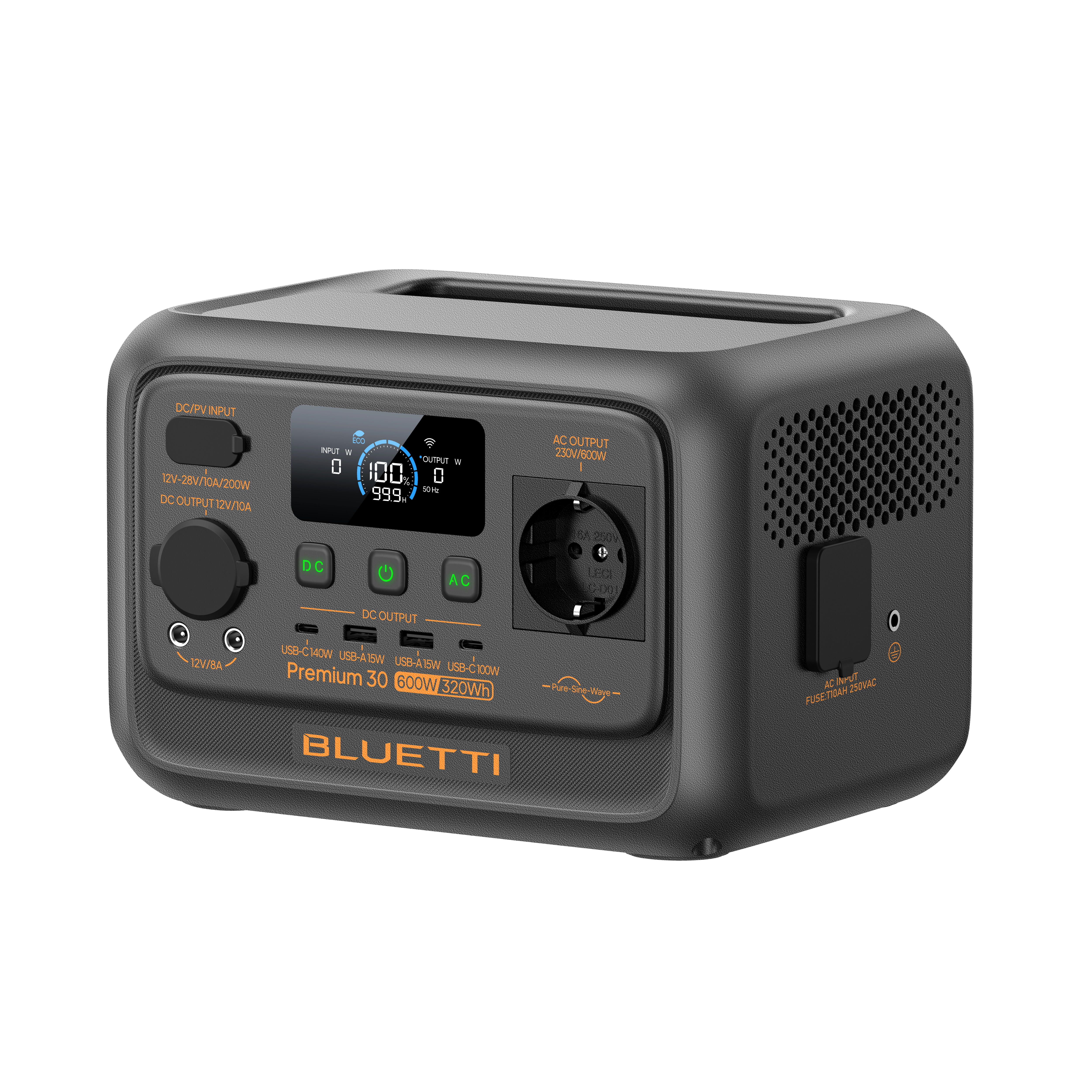 Stacja zasilania przenośna BLUETTI Premium 30 V2, 320 Wh - 1x600 W (1200 W)