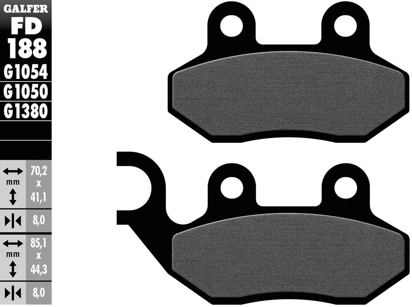 Klocki hamulcowe GALFER FD188 (G1054) – standard