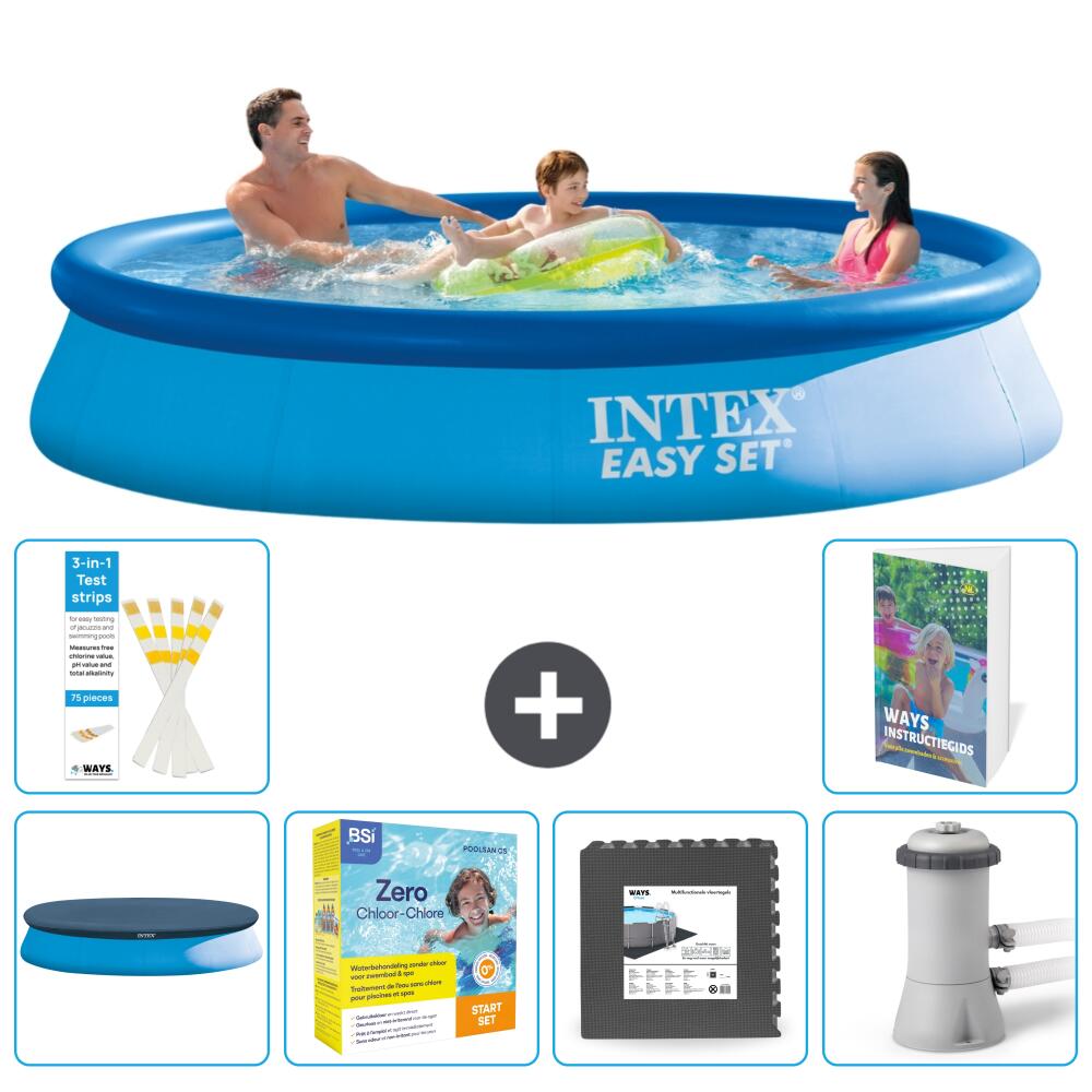 INTEX Basen Easy Set Okrągły - 366x76 cm - 7-częściowy S85