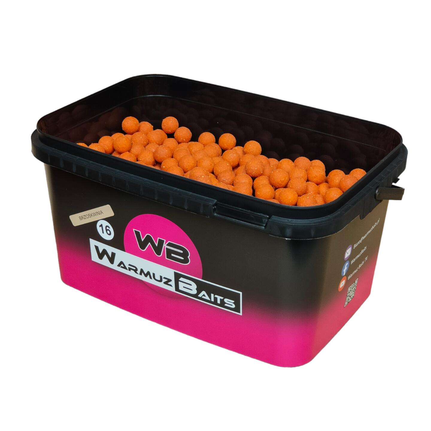 Kulki zanętowe 16mm Warmuz Baits Wiadro 3kg BRZOSKWINIA