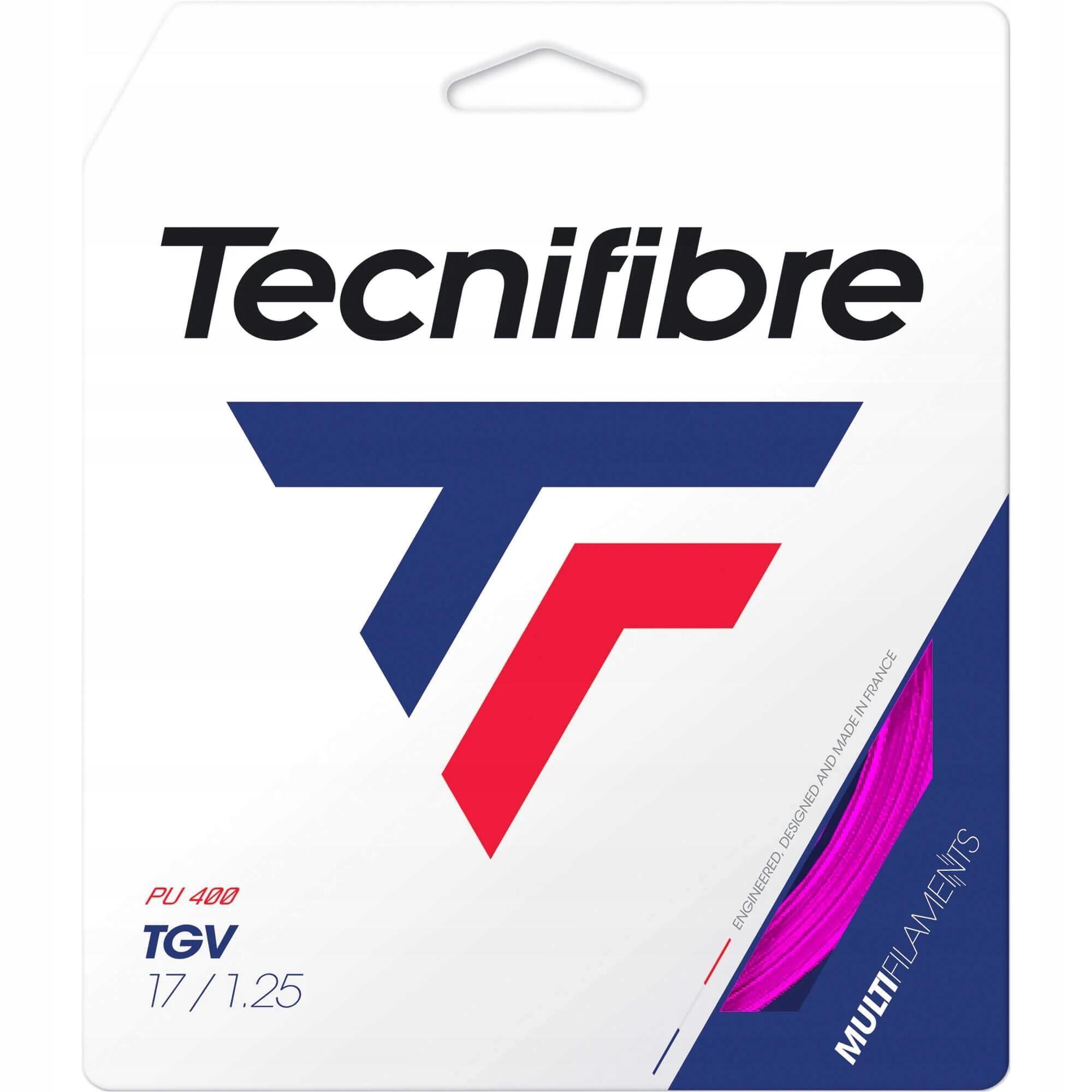 Naciąg tenisowy różowy Tecnifibre TGV (12 m)