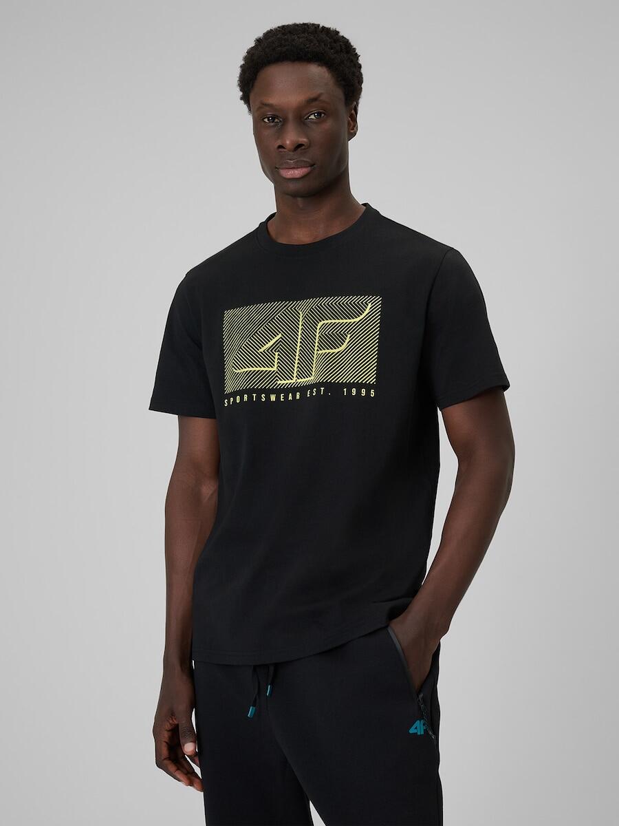 T-shirt regular z nadrukiem męski 4F 4FRSS26TTSHM3991