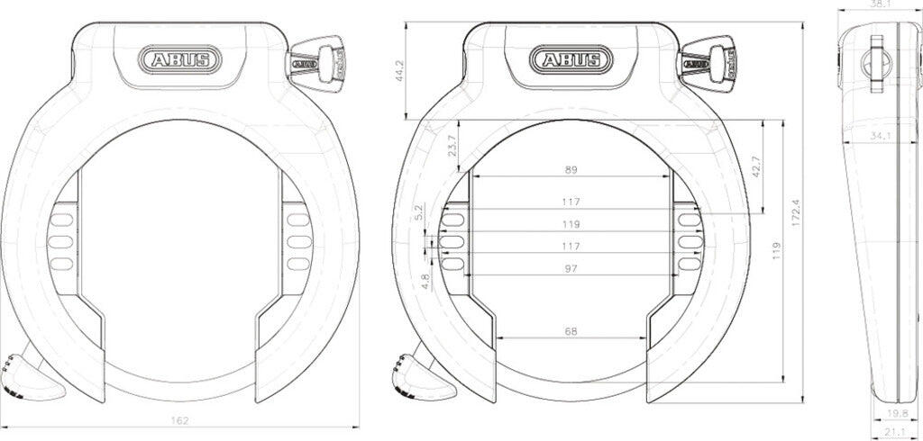 ABUS Amparo 2.0 4750 XL Zamek ramowy ART2 Czarny