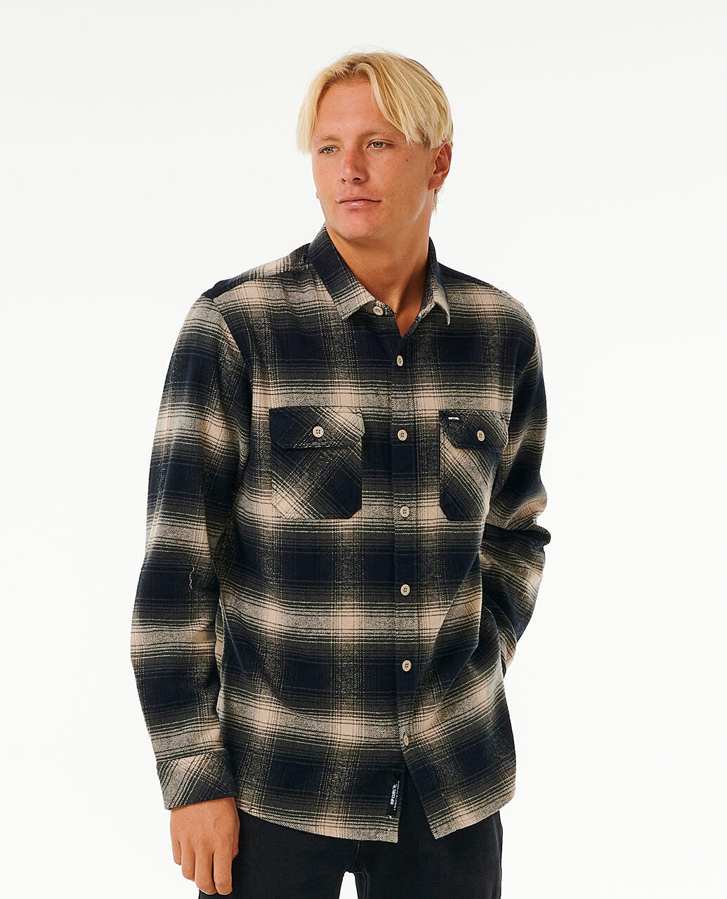 Rip Curl Count Flannel Shirt - Taupe