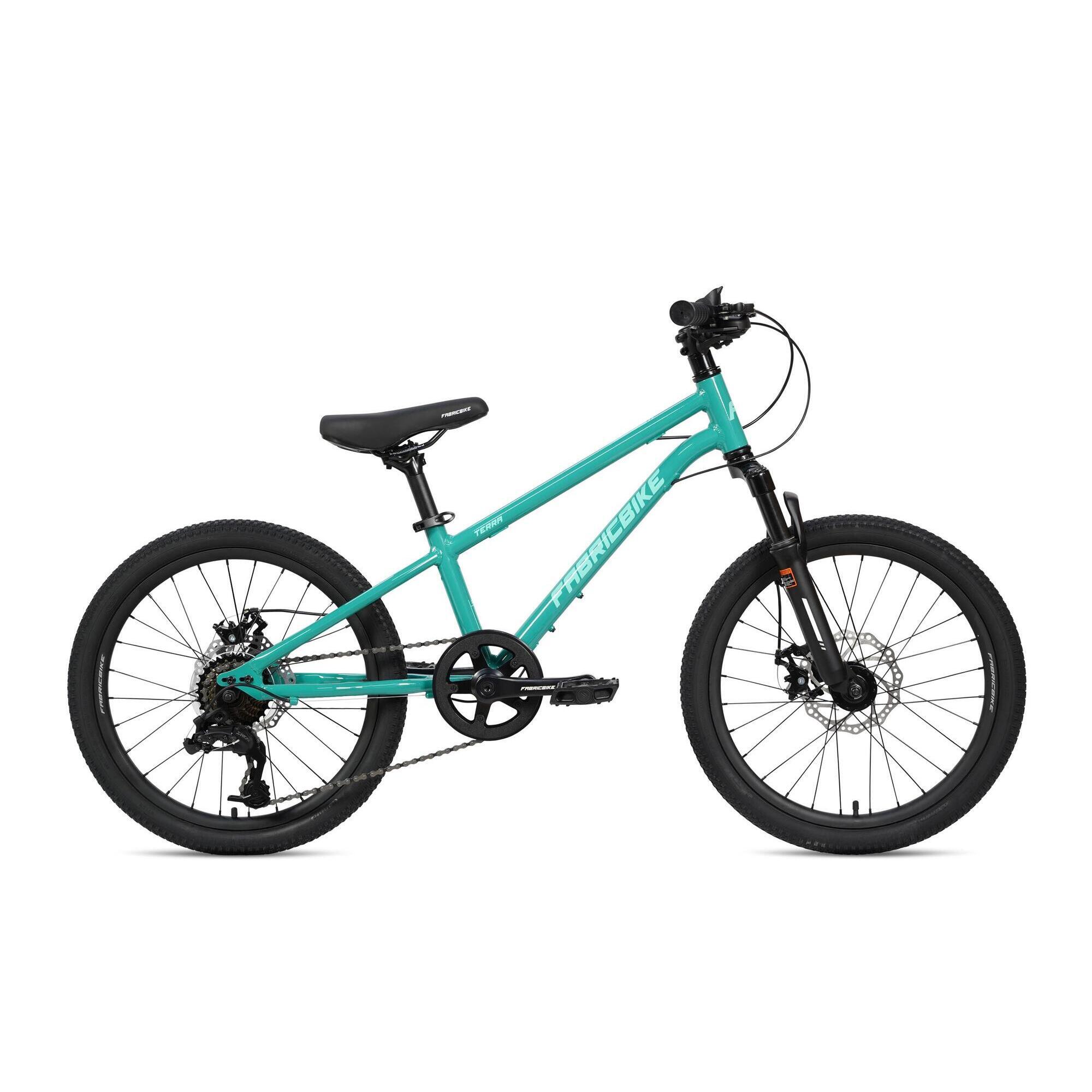 FABRICBIKE Terra 20'' – rower górski dla dzieci 6-8 lat  7 biegów  Teal Green