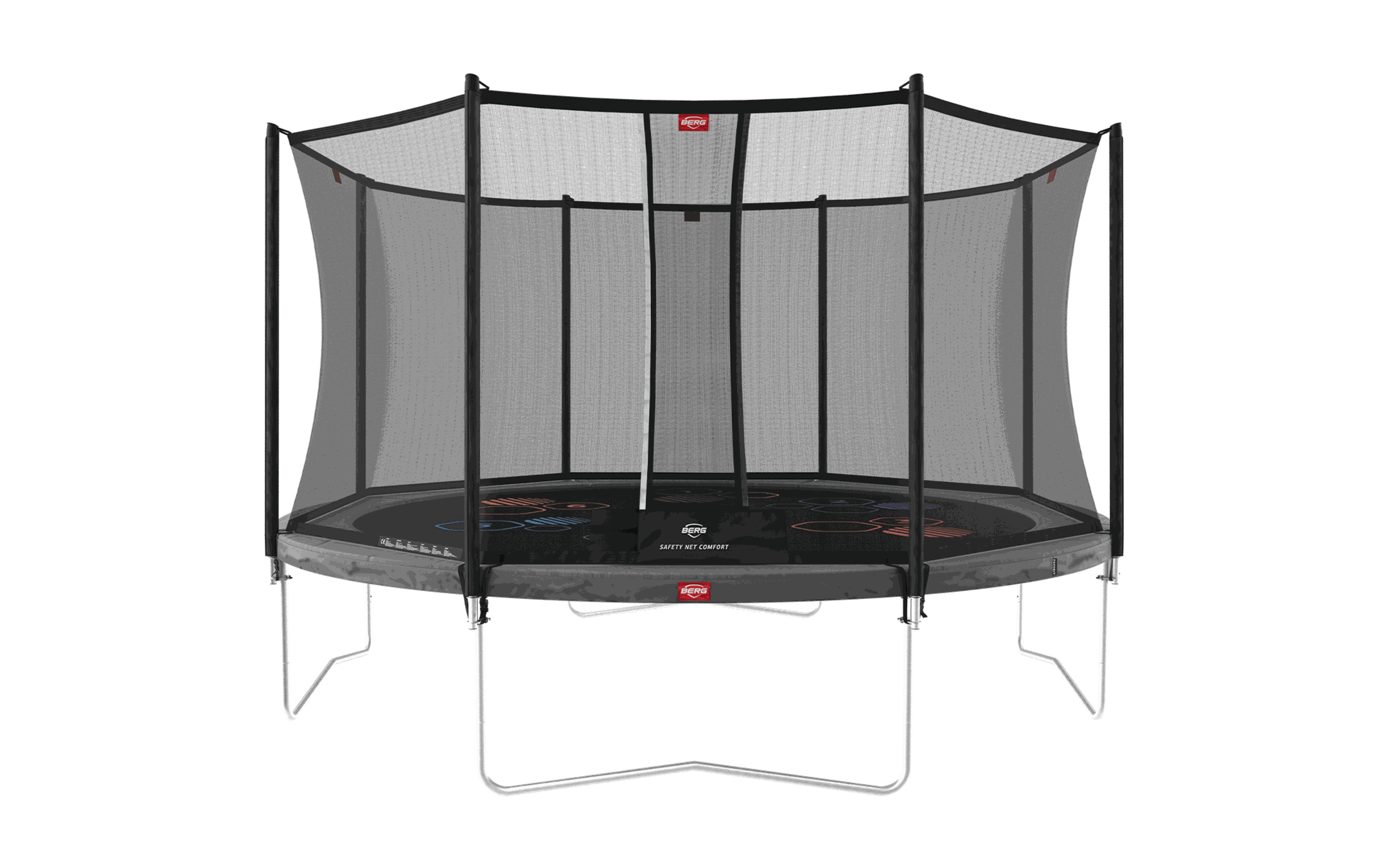 Trampolina Favorit Regular 430 + Siatka Bezp. Comfort Szary