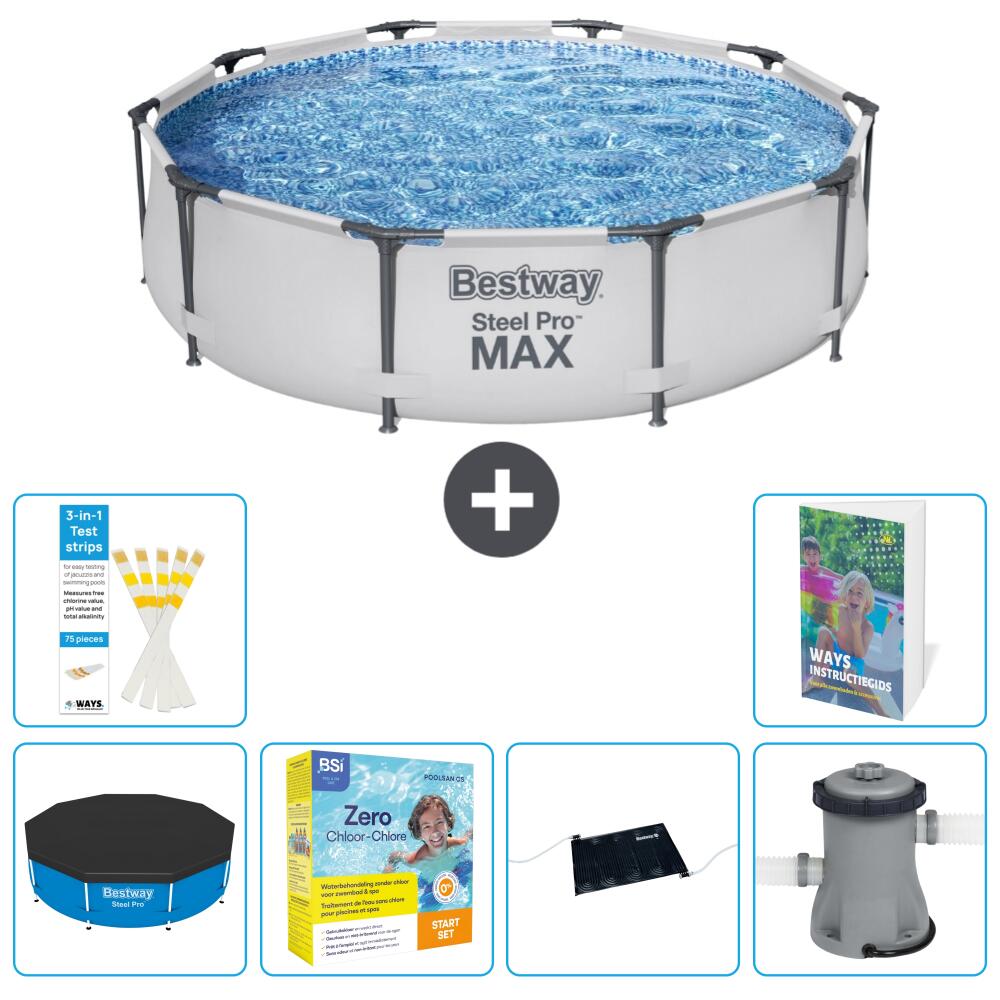 BESTWAY Basen Steel Pro MAX Okrągły - 305x76 cm - 7-częściowy S60