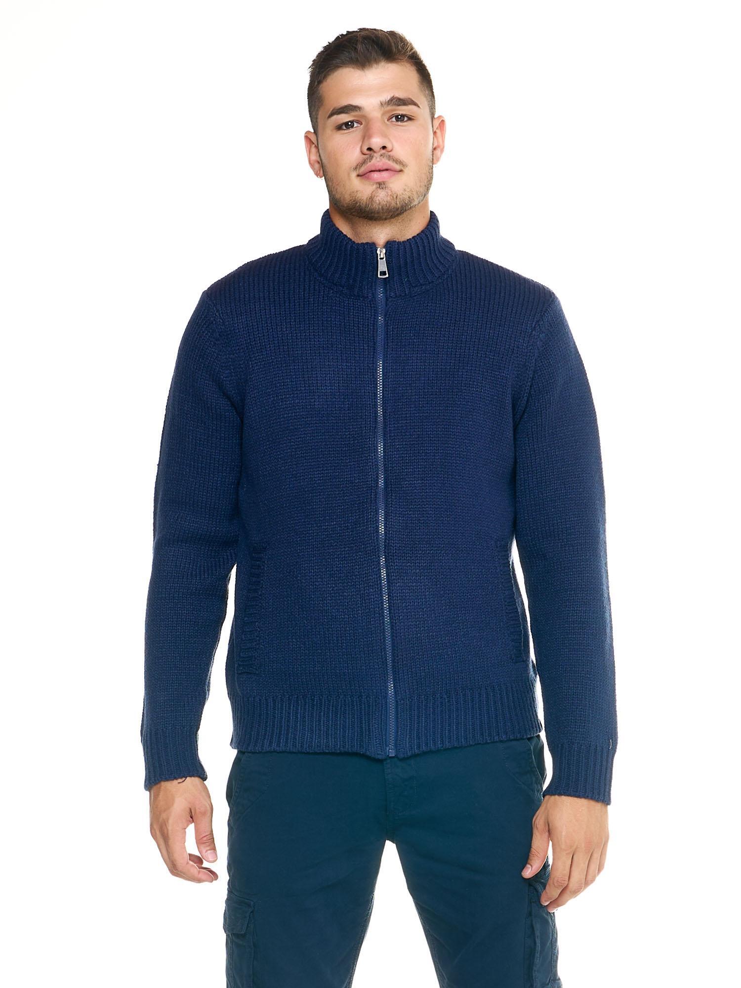 Leone 1947 Rollkragenpullover mit durchgehendem Reißverschluss für Herren