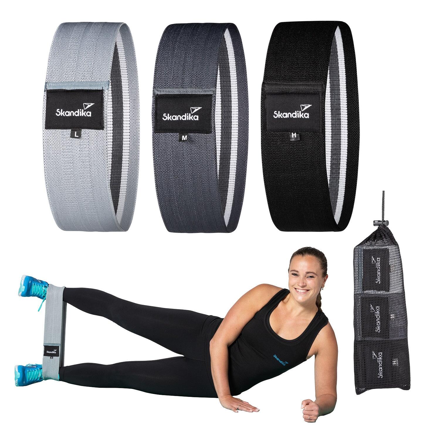 Taśmy oporowe, opaski do ćwiczeń fitness, zestaw 3 sztuki, różne poziomy oporu