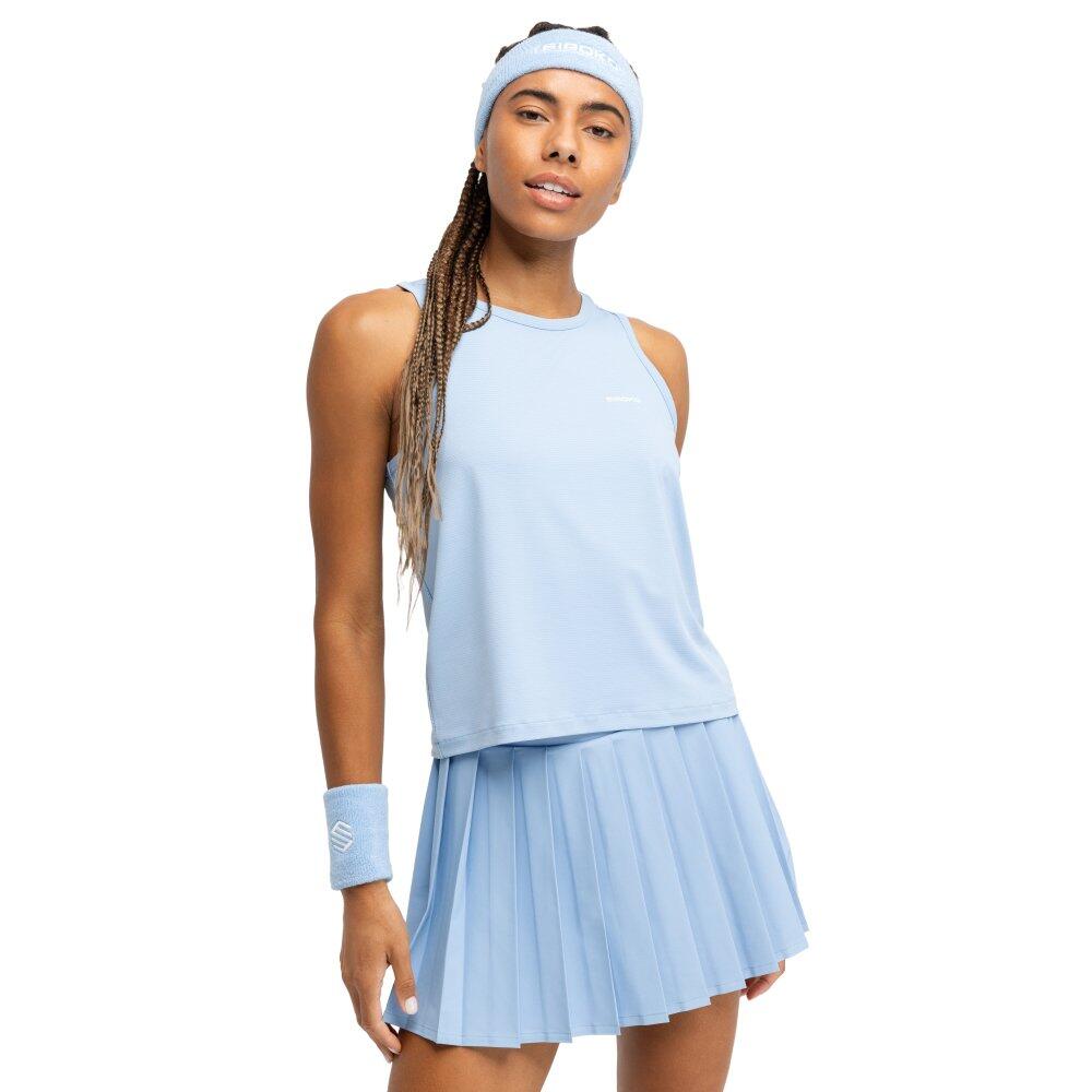 Damski podkoszulek tenisowy tank top Siroko Match Light Blue