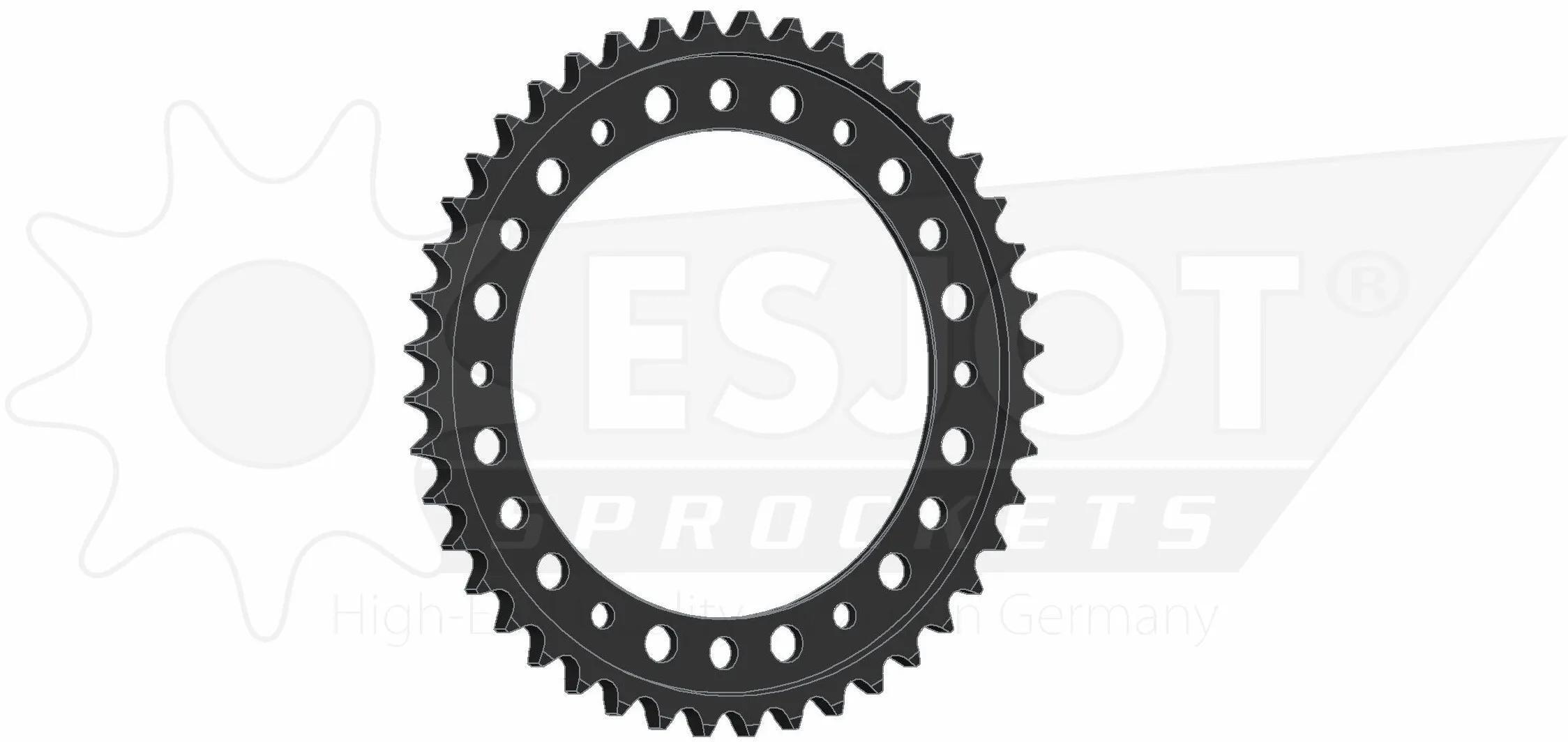 Zębatka rowerowa Esjot 530 43z czarna stal