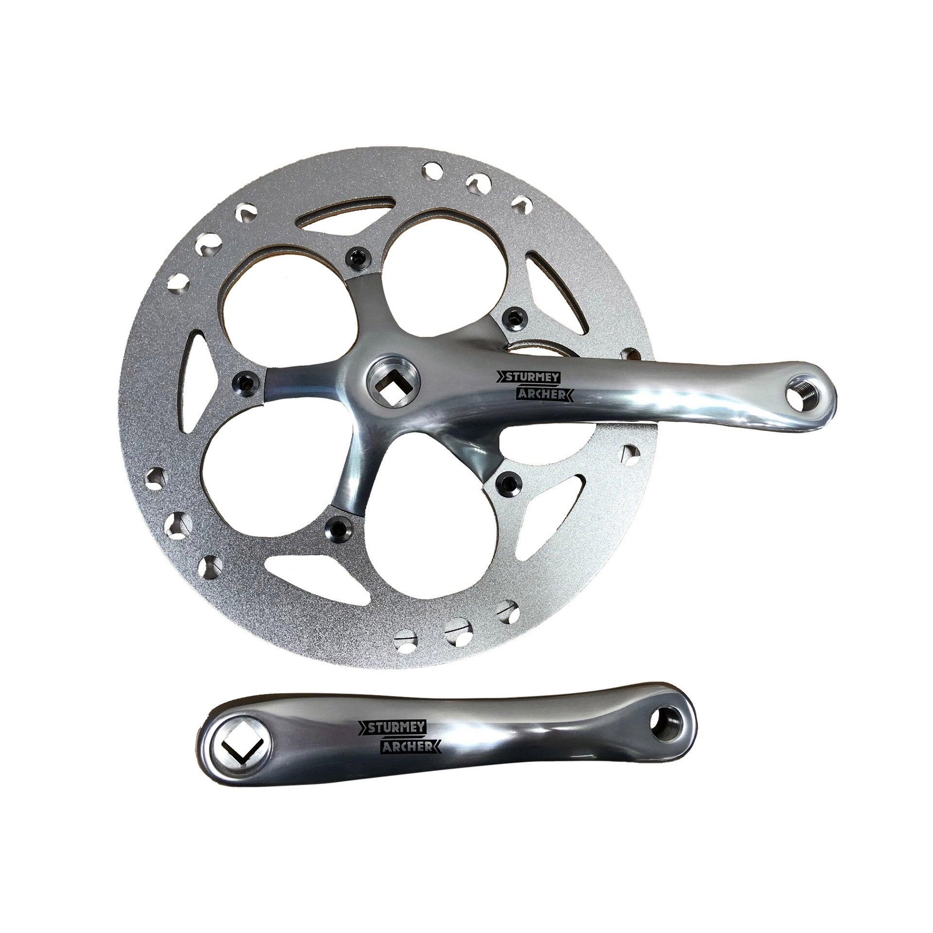 SturmeyArcher SA korba 56T 170mm srebrna z osłoną łańcucha