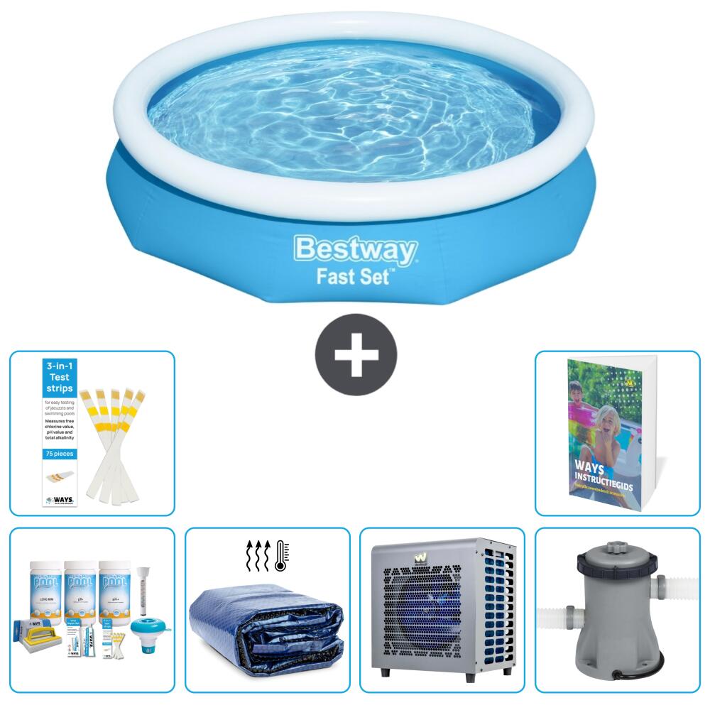 BESTWAY Basen Fast Set Okrągły - 305x66 cm - 7-częściowy S128