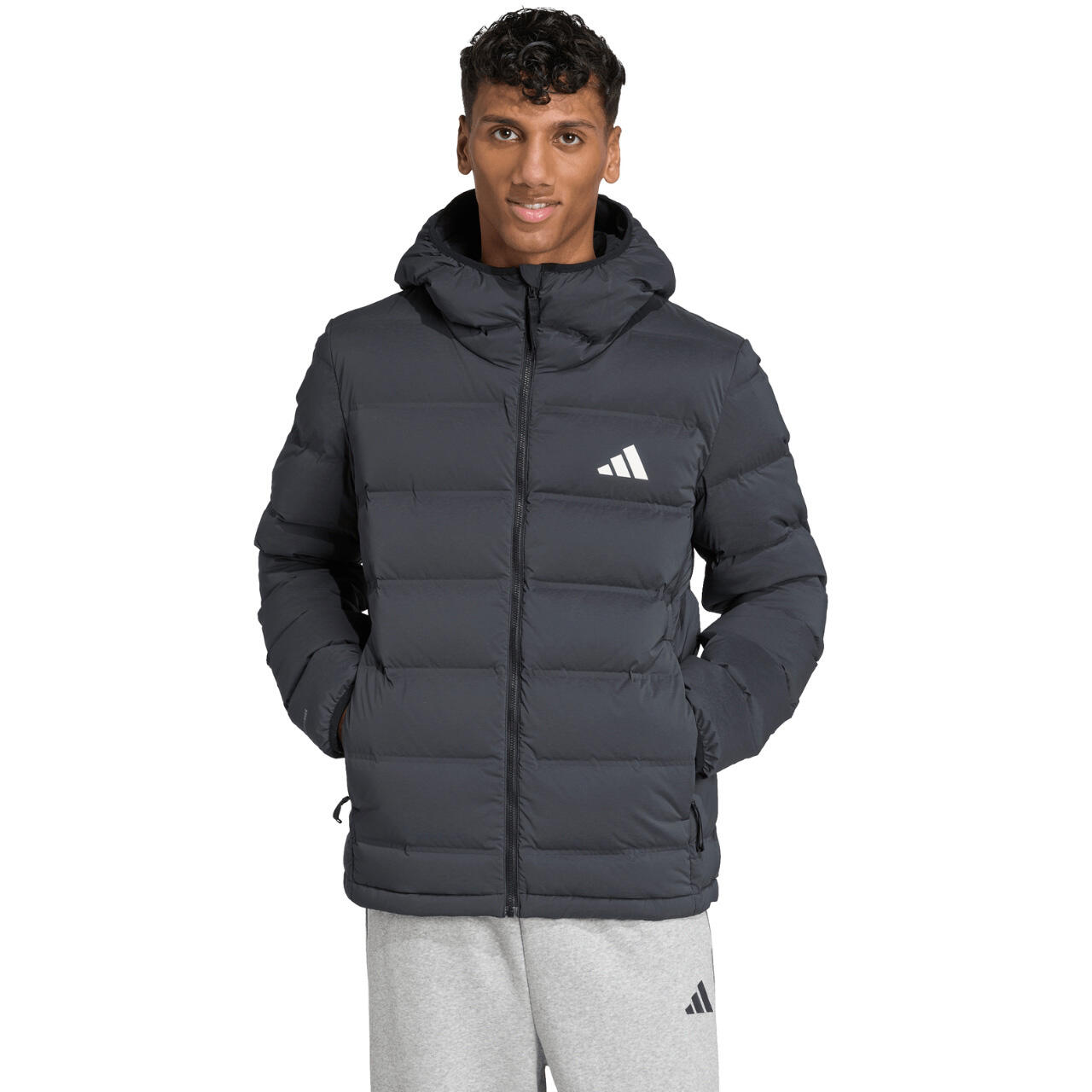 Kurtka męska adidas Helionic Climawarm Stretch Hooded Down