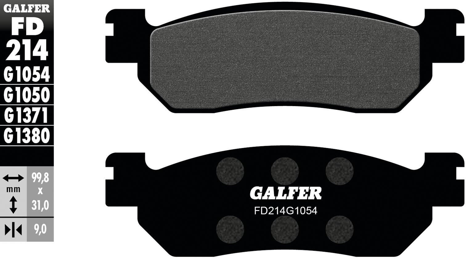 GALFER FD214 (G1054) zestaw klocków hamulcowych organicznych ECE R90