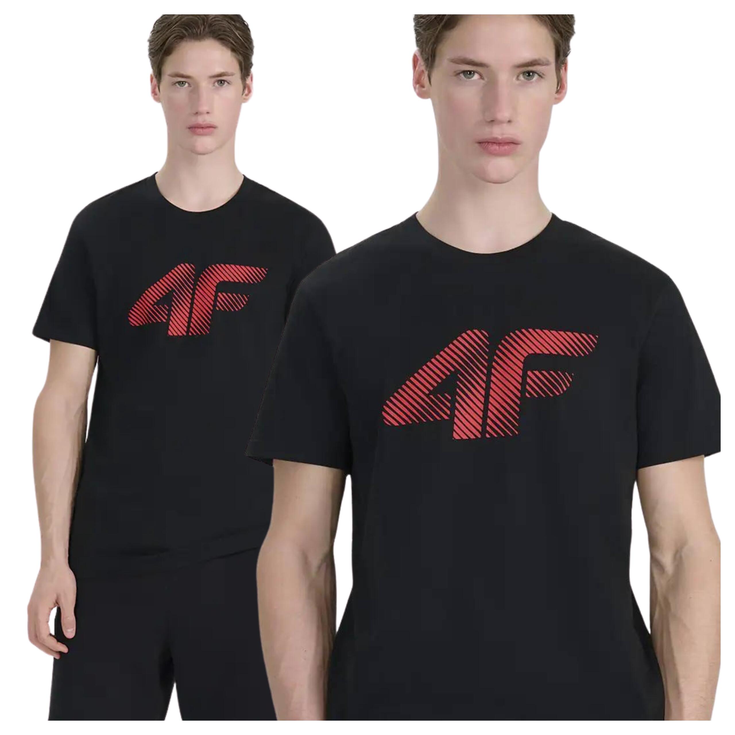 T-shirt regular z nadrukiem męski 4F 4FWMM00TTSHM2257