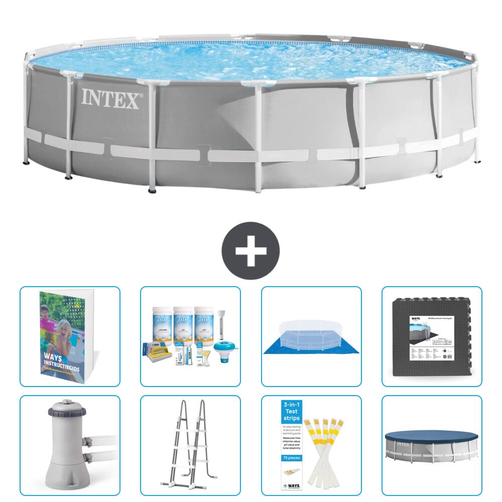 INTEX Basen Prism Frame Okrągły - 427x107 cm - 9-częściowy S581