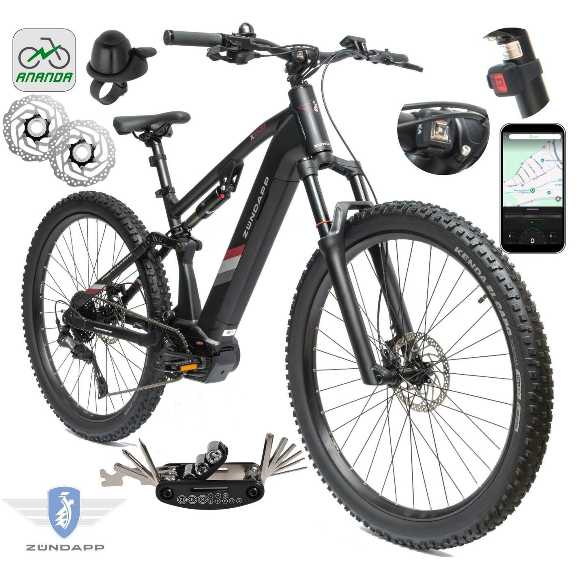 Rower Elektryczny Męski Damski Górski 29 SHIMANO Aplikacja 2025 LCD 110 Nm