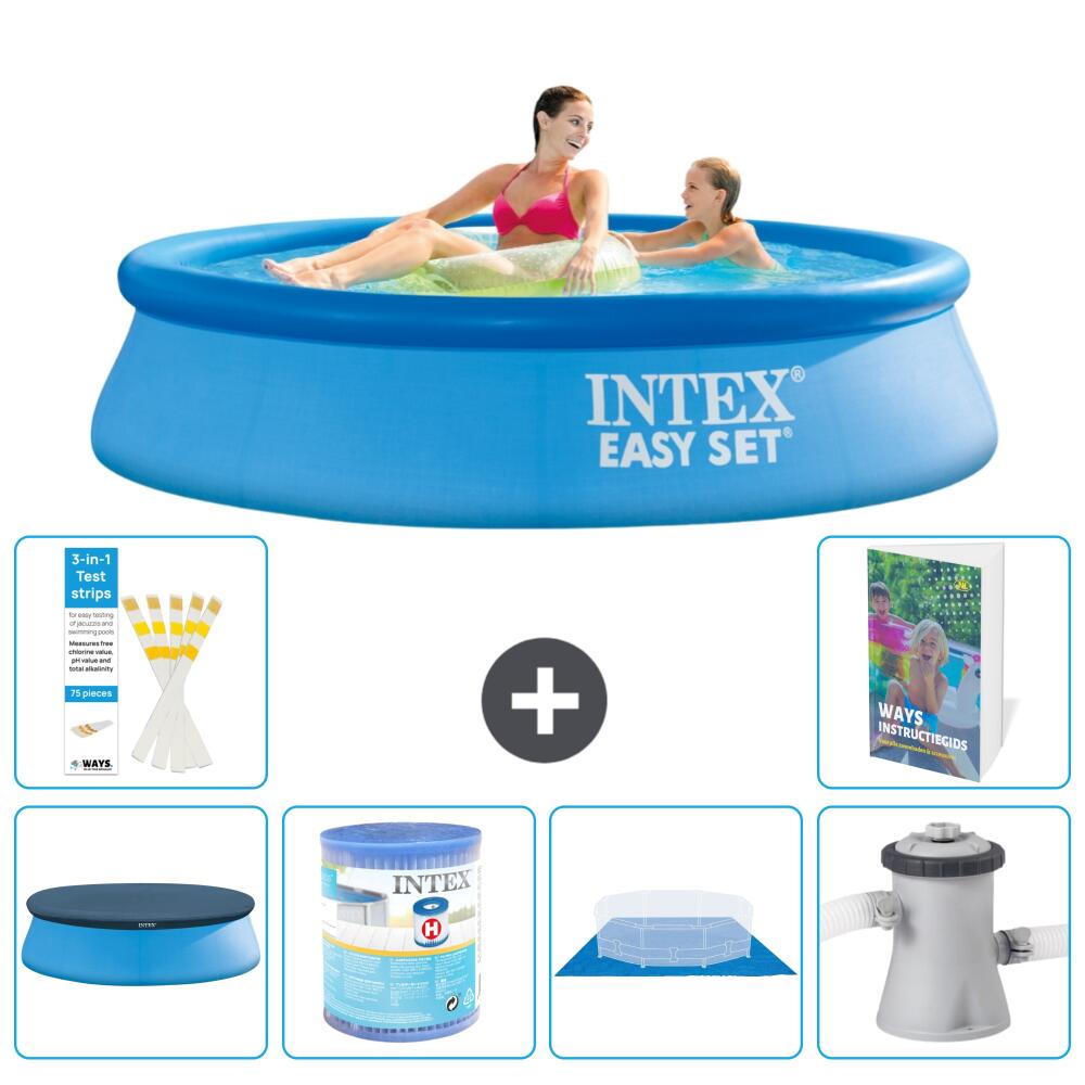 INTEX Basen Easy Set Okrągły - 244x61 cm - 7-częściowy S167
