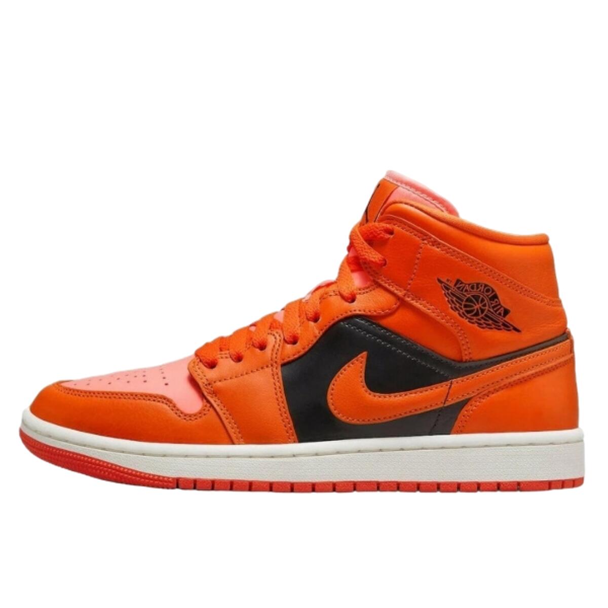 Air Jordan 1 Mid Orange Black