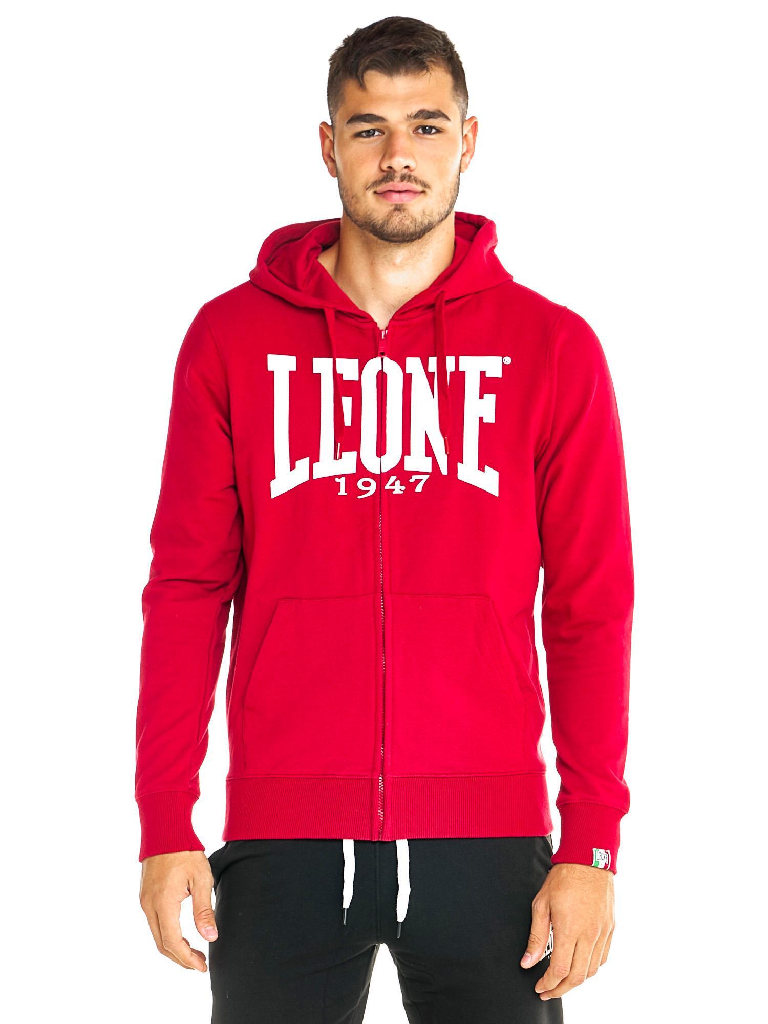 Leone 1947 Apparel Bluzy z kapturem męskie zapinane na zamek